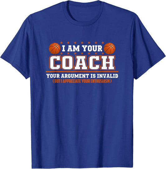 Funny Basketball Coach Shirt | Coaching Staff T-Shirt - T-Shirt | Royal