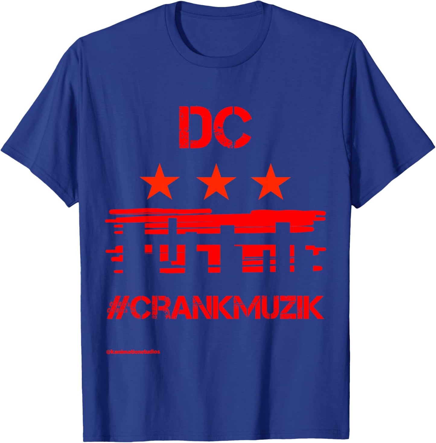 Washington DC Crank Music Go Go Men Women T-Shirt - T-Shirt | Royal