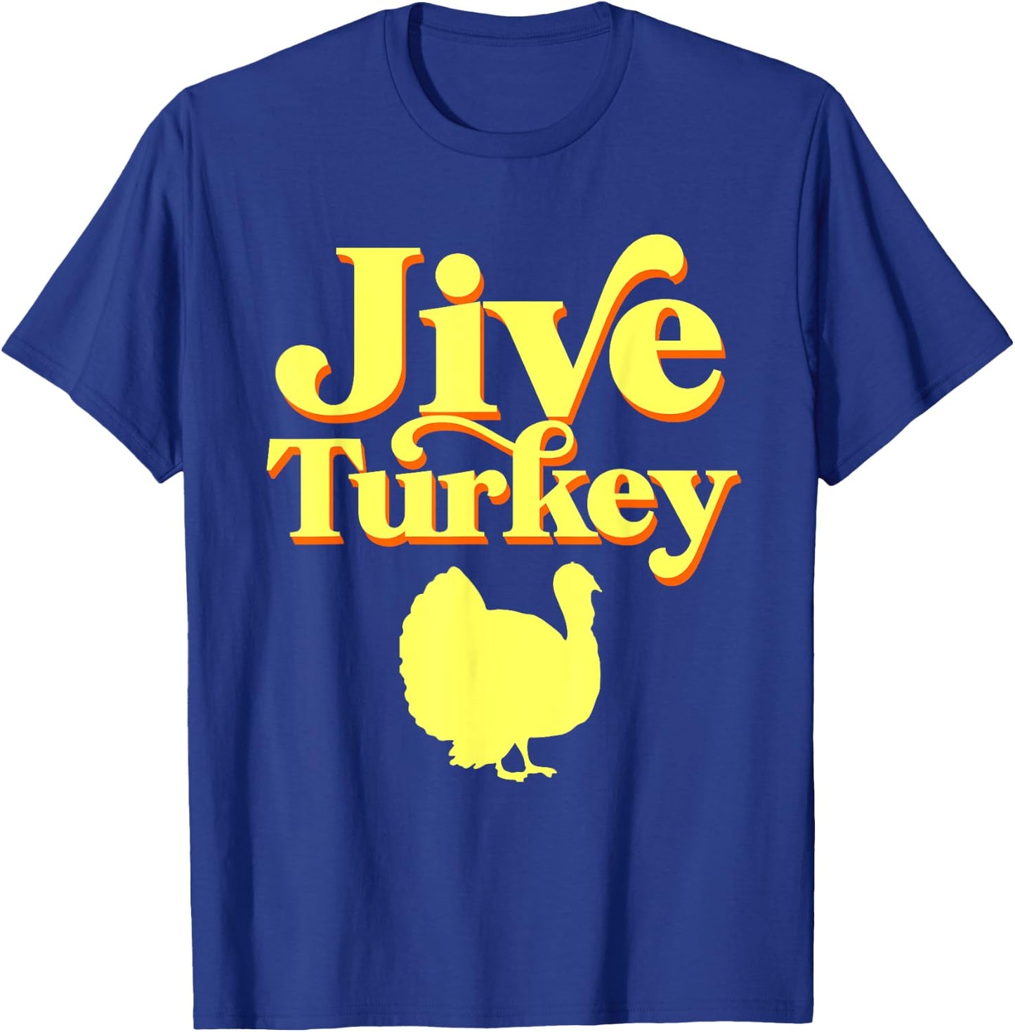 Funny Retro Jive Thanksgiving Turkey T-Shirt - T-Shirt | Royal