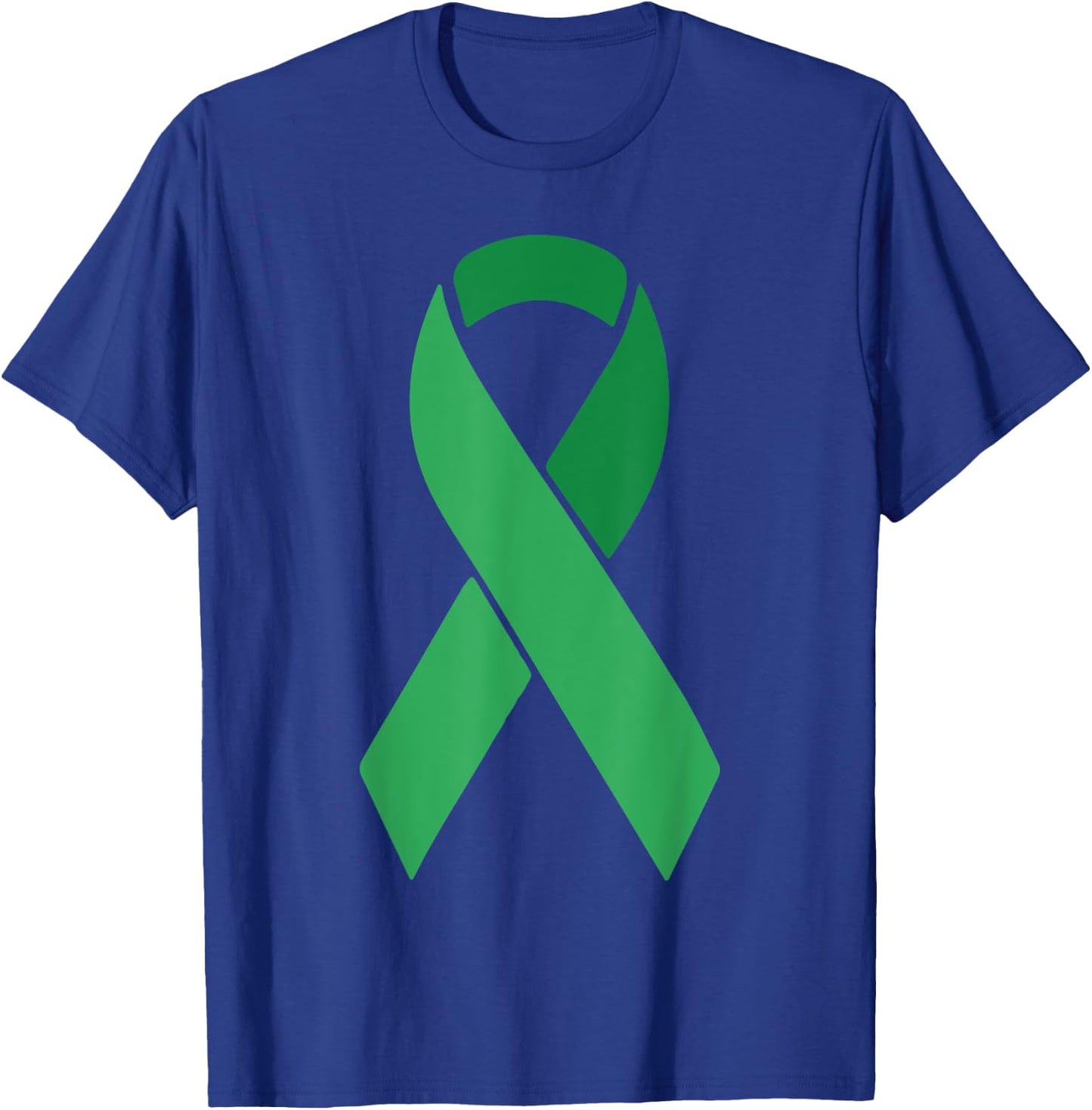 Green Ribbon Scoliosis Mental Health Awareness T-Shirt - T-Shirt | Royal