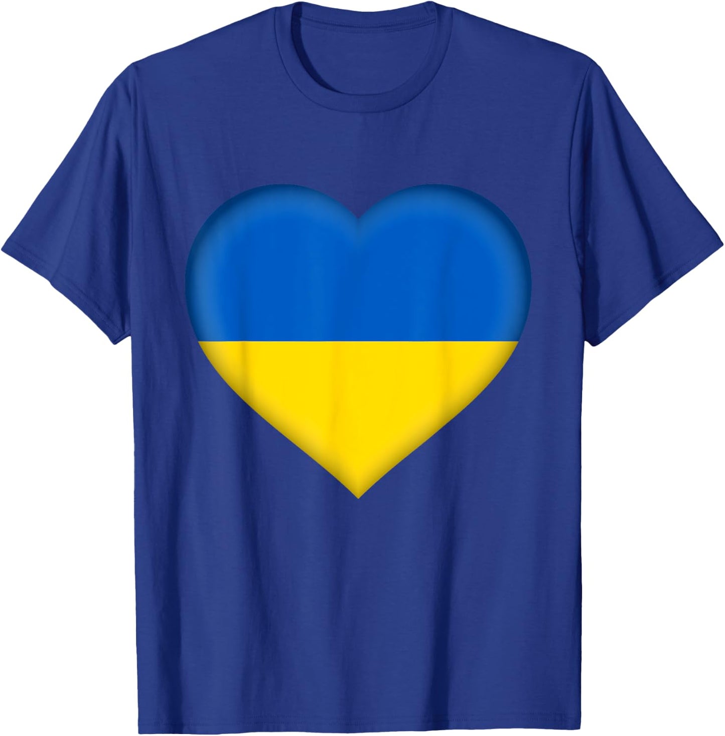 I Love Ukraine | Ukrainian Flag Heart Outfit T-Shirt - T-Shirt | Royal