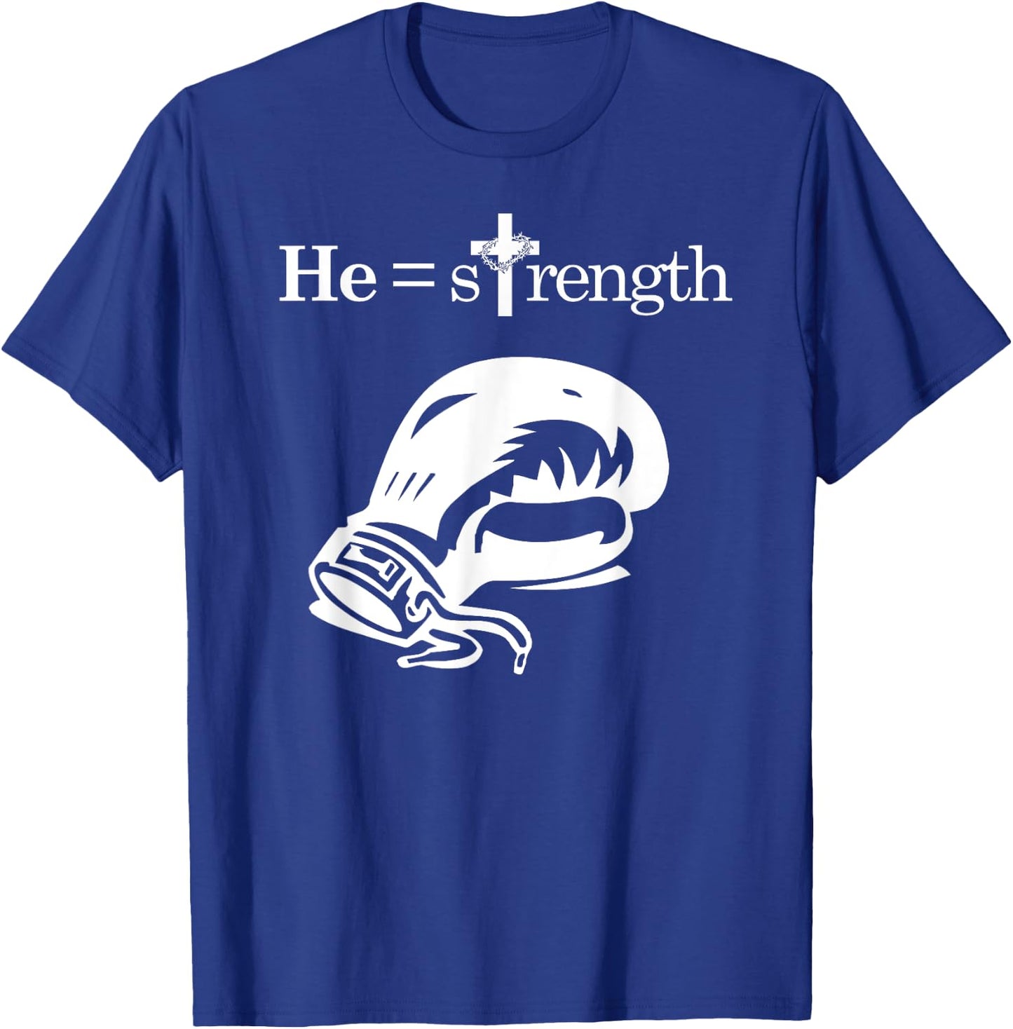 Christian Sports Inspirational Quote Jesus Boxing T-Shirt - T-Shirt | Royal