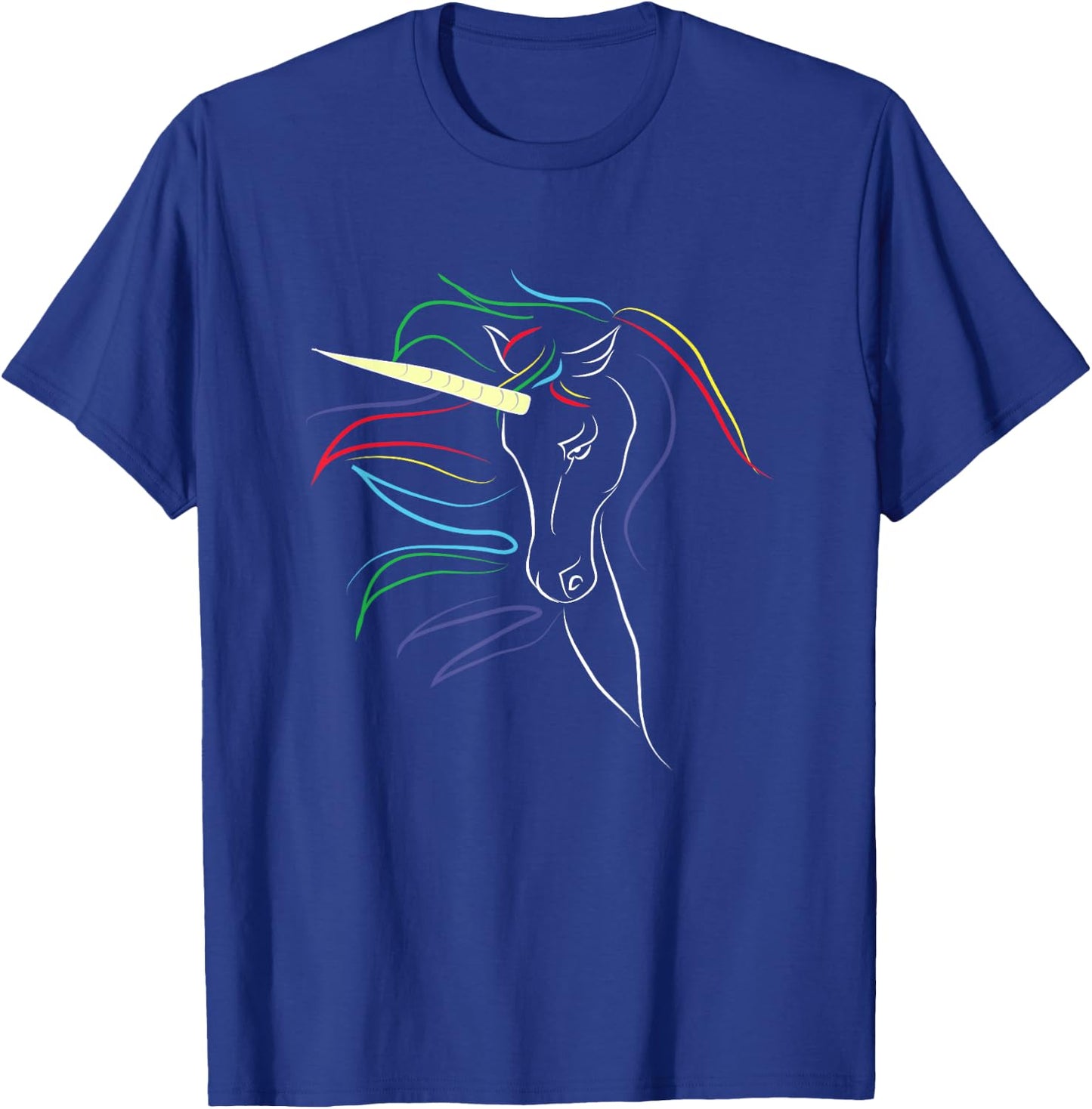 Colourful Fantasy Myth Adult Unicorn T-Shirt - T-Shirt | Royal