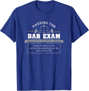 Passing The Bar Exam Is Easy As Riding A Bike T-Shirt - T-Shirt | Royal