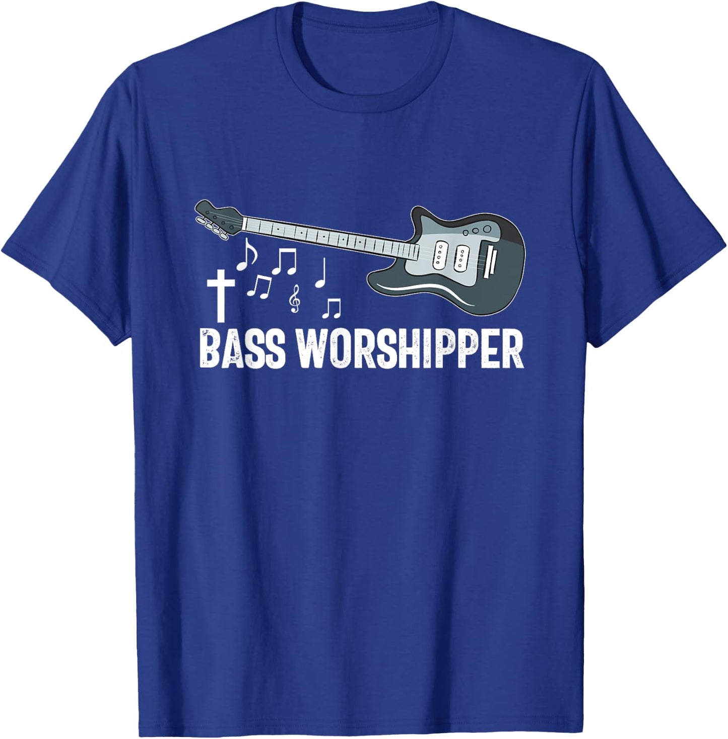 Christian Bass Guitar Player Worship Jesus Bassist Music T-Shirt - T-Shirt | Royal