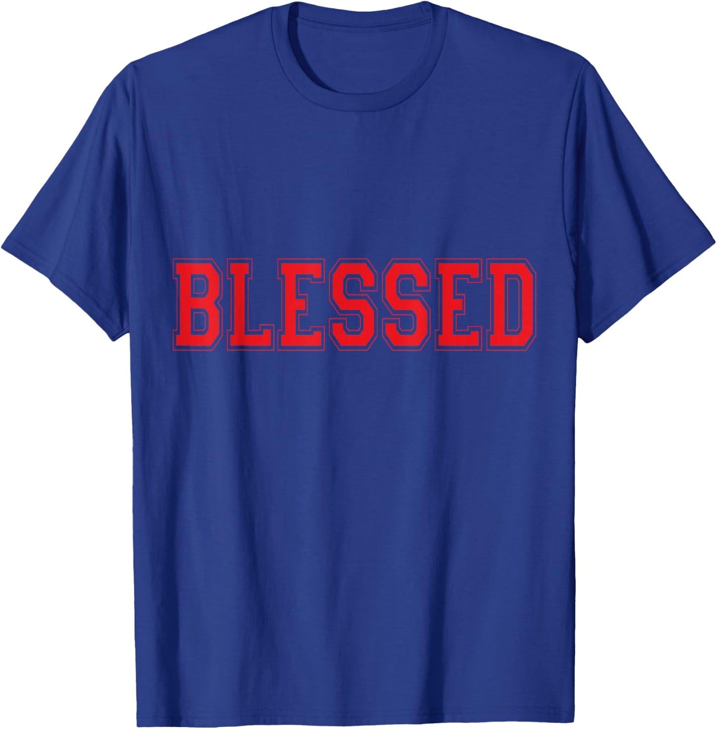 Christian T Shirts Blessed (Red) T-Shirt - T-Shirt | Royal