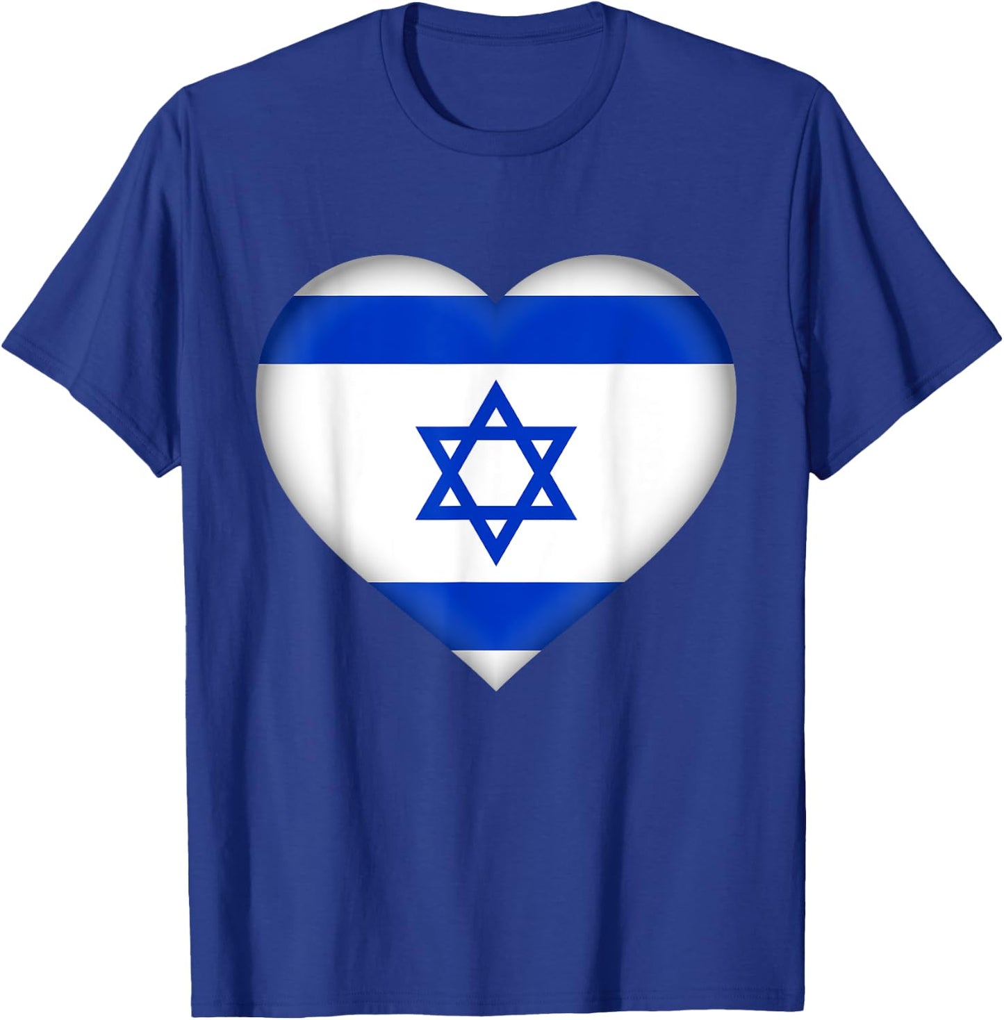 I Love Israel | Israeli Flag Heart Outfit T-Shirt - T-Shirt | Royal