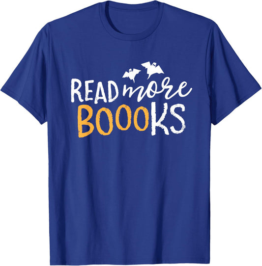 Read More Books Boo Librarian English Teacher Halloween T-Shirt - T-Shirt | Royal