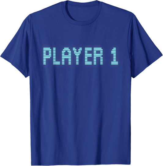 Player 1 Retro Arcade Cabinet Gaming T-Shirt - T-Shirt | Royal