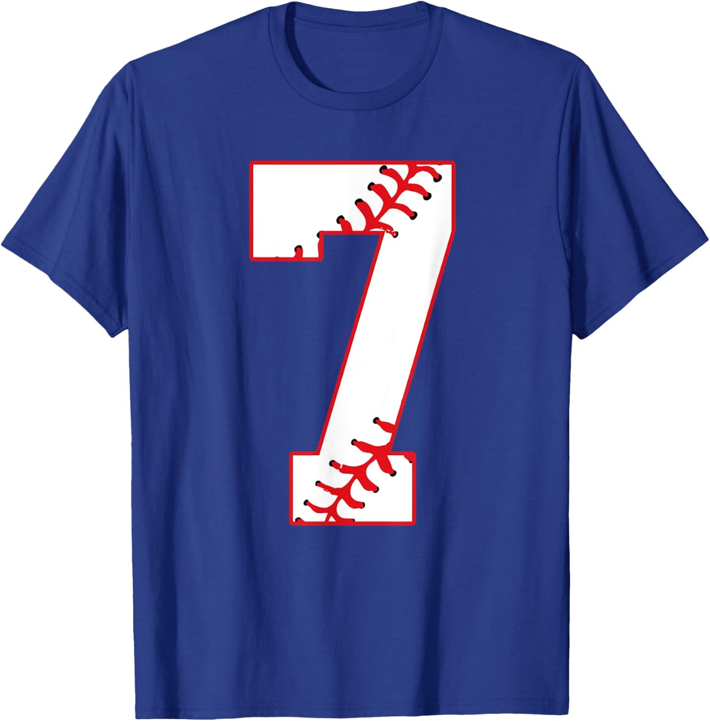 Cute Seventh Birthday Party 7th Baseball Born 2012 T-Shirt - T-Shirt | Royal