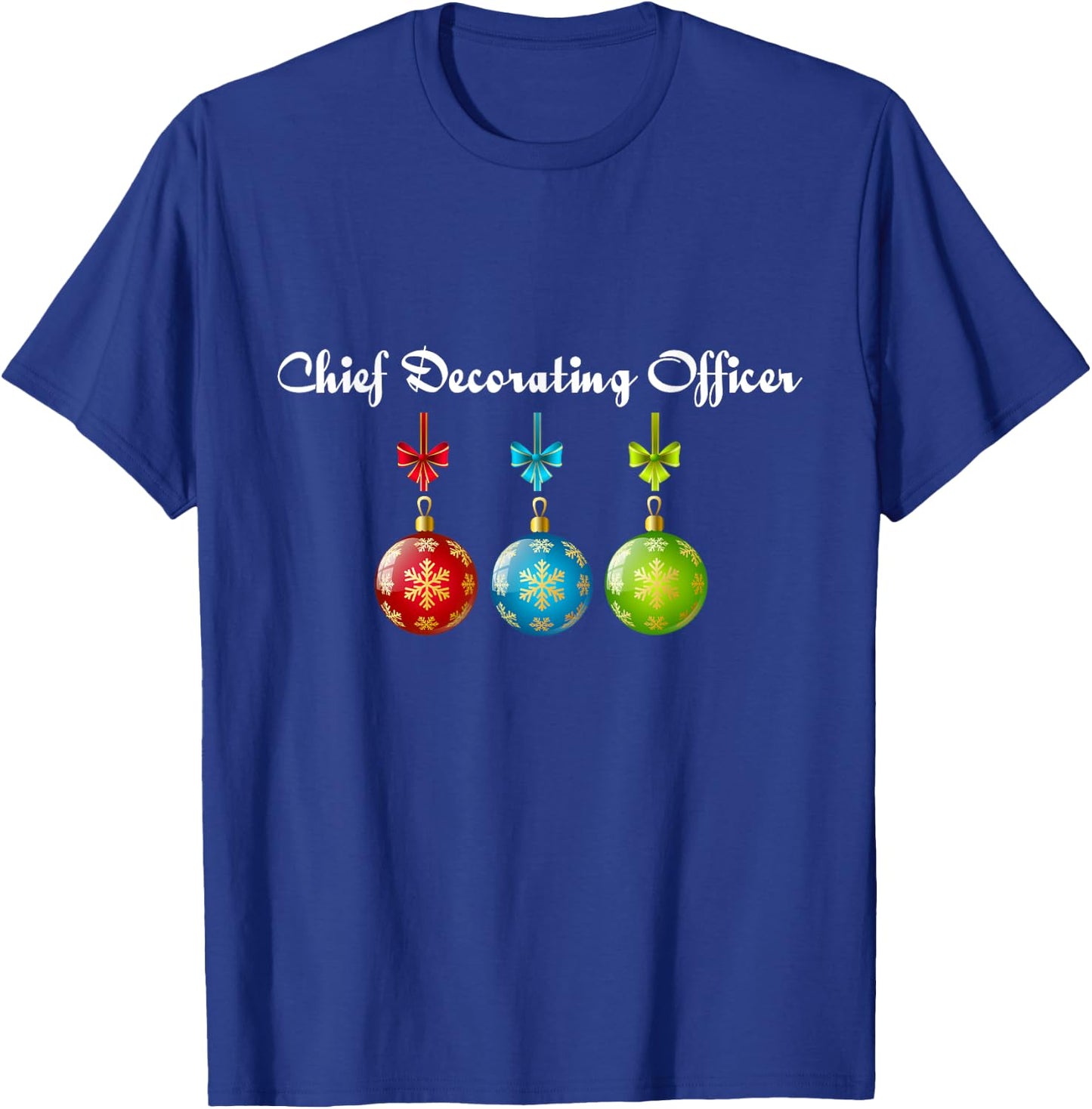 Chief decorating officer Christmas holiday official T-Shirt - T-Shirt | Royal