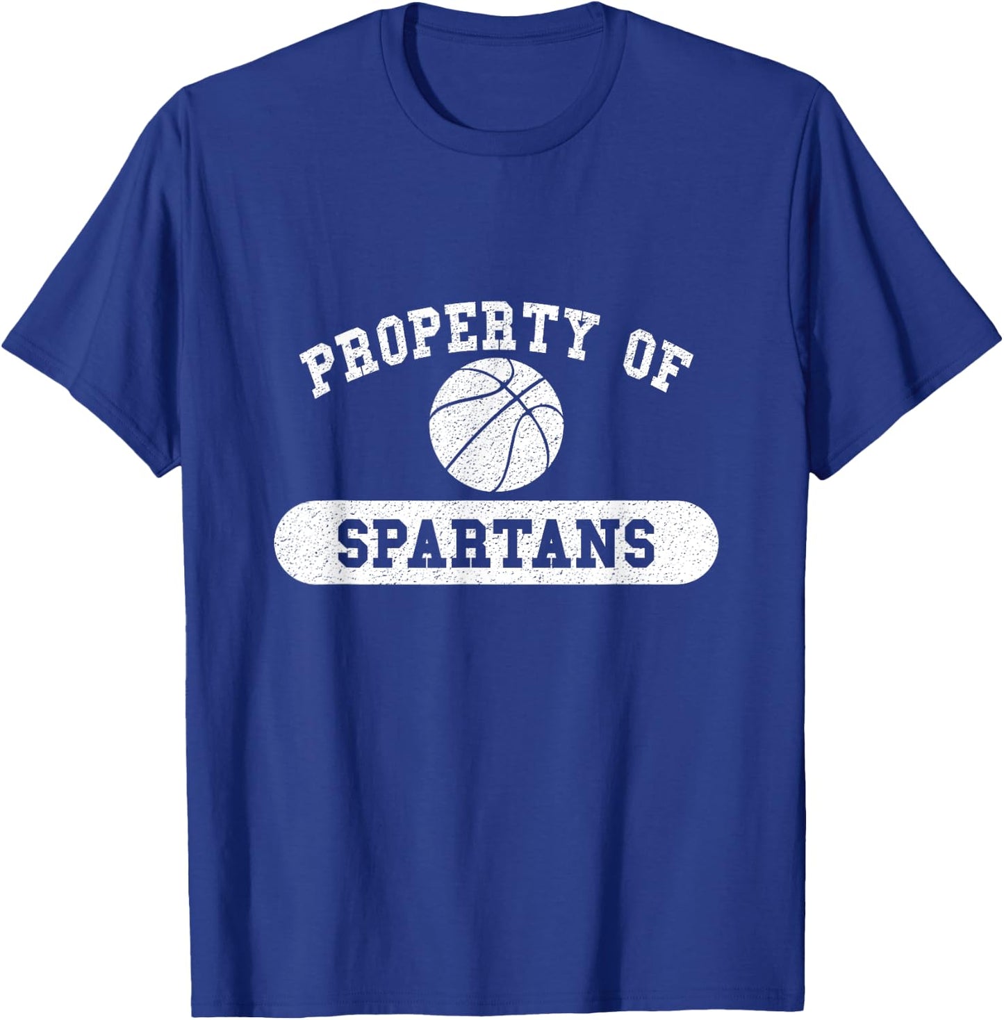Property of Spartans Basketball T-Shirt - T-Shirt | Royal