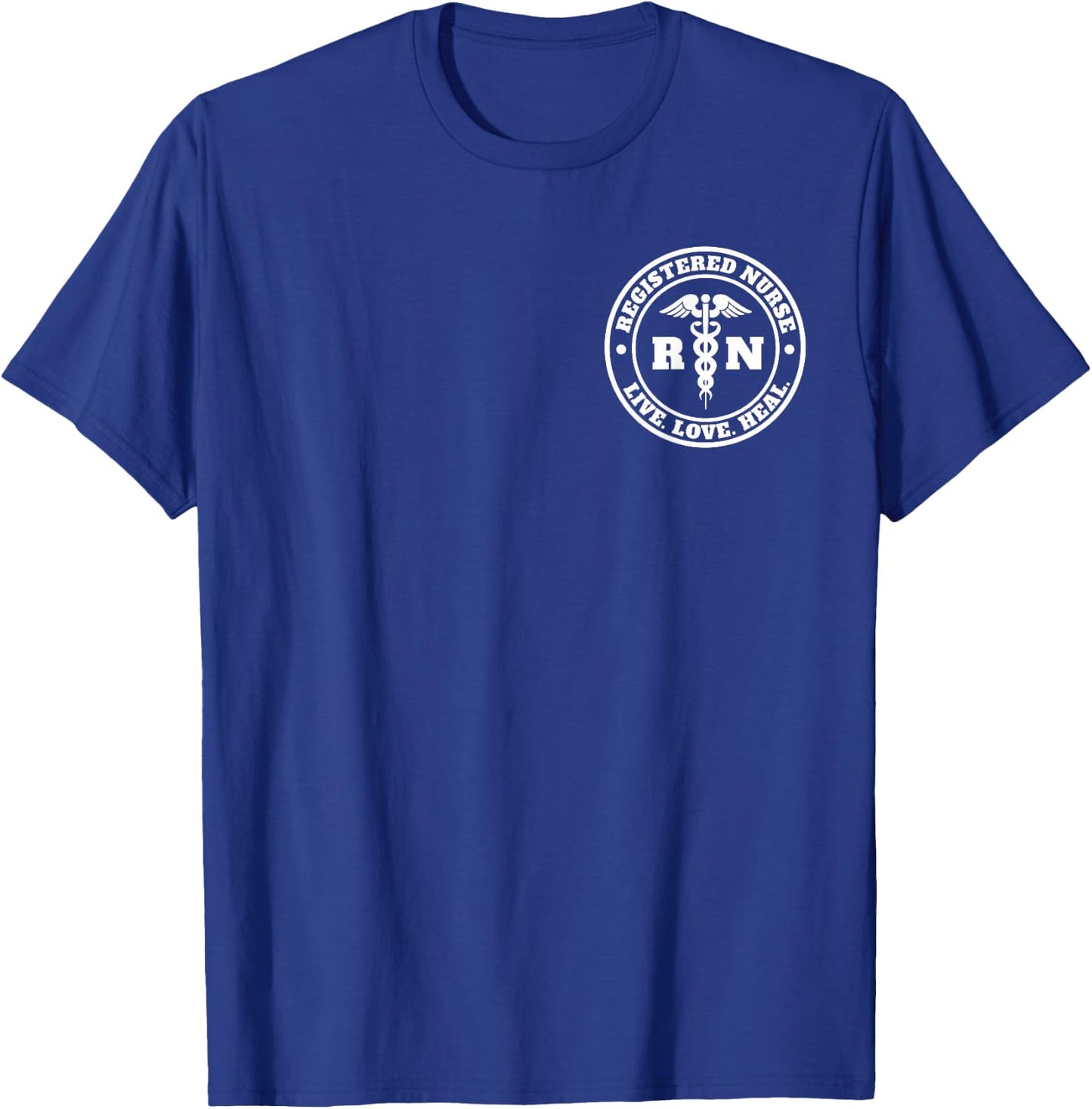 Registered Nurse Live Love Heal Pocket Logo RN Shirt T-Shirt - T-Shirt | Royal