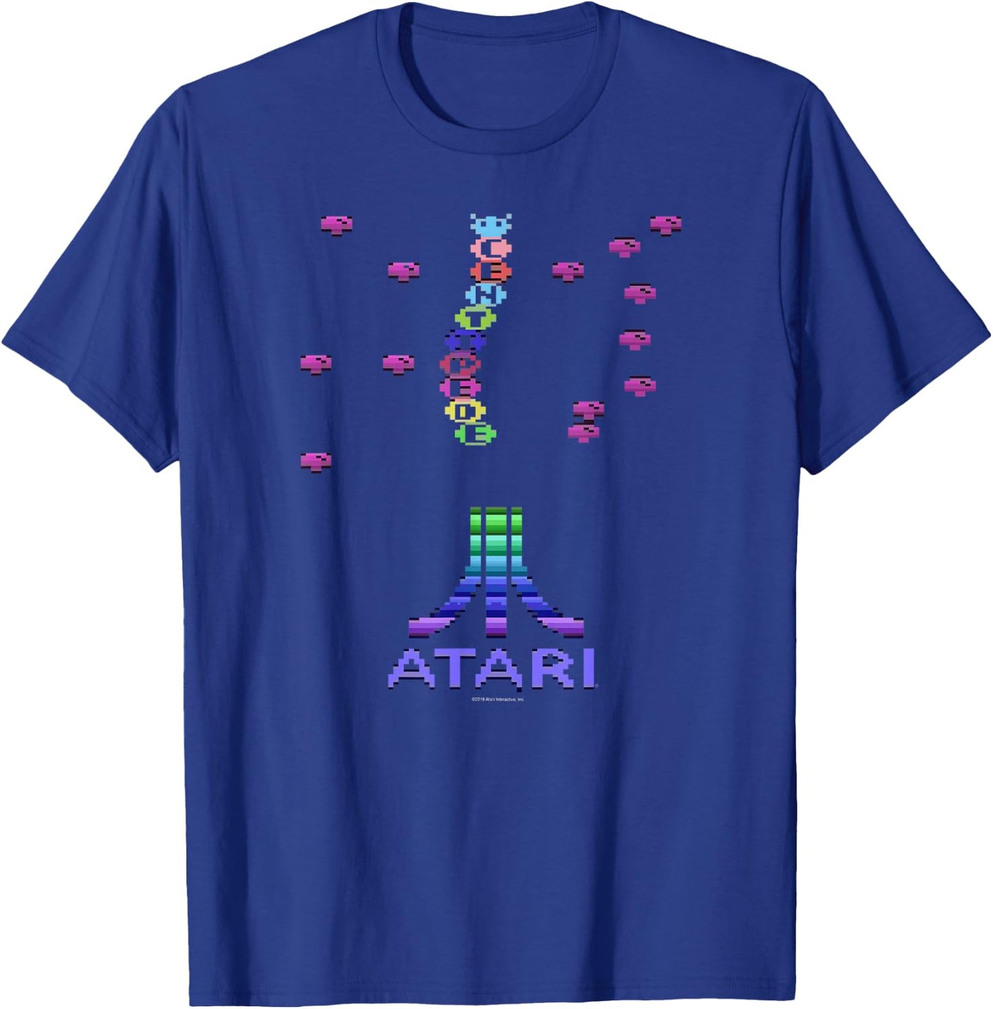 ATARI Centipede Arcade 8 Bit Gamer Design T-Shirt - T-Shirt | Royal