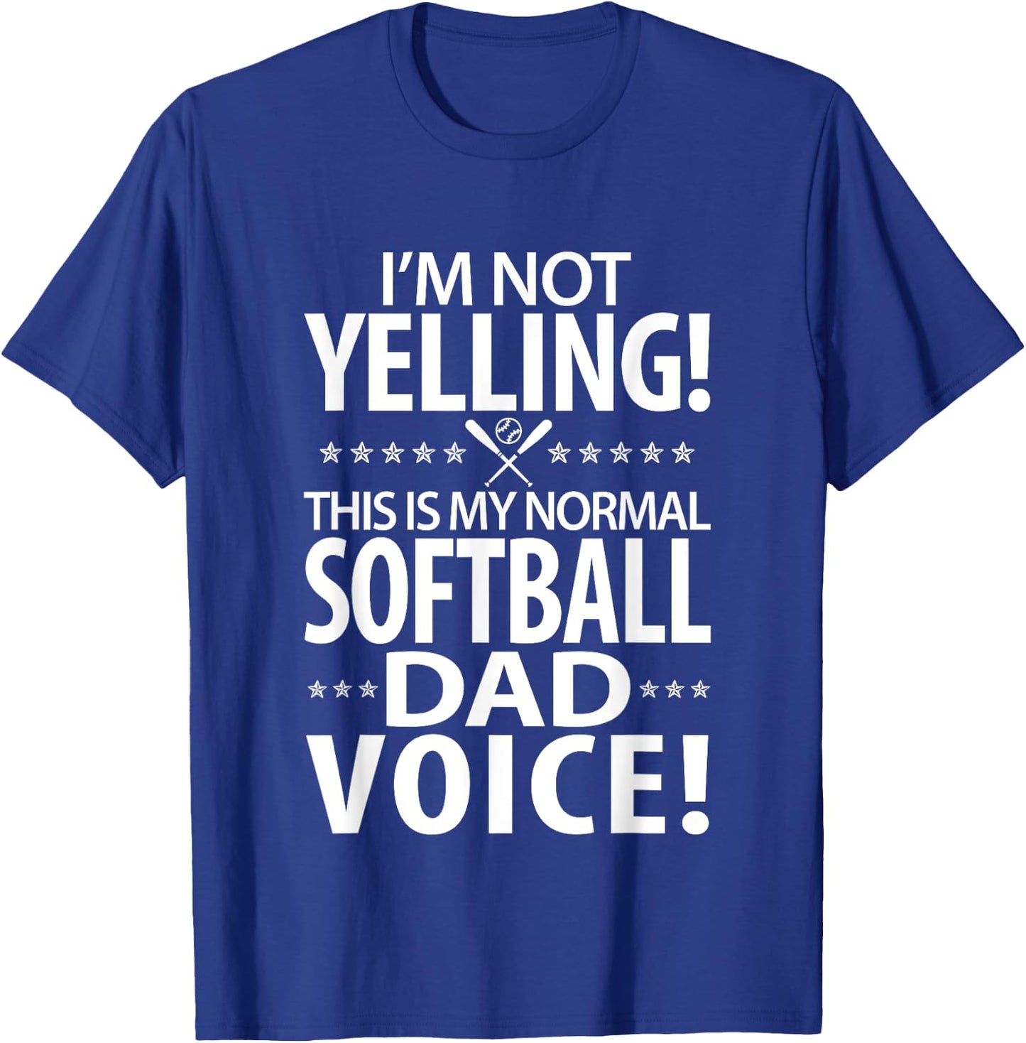 Softball Dad - Funny Daddy Birthday or Father's Day Gift T-Shirt - T-Shirt | Royal