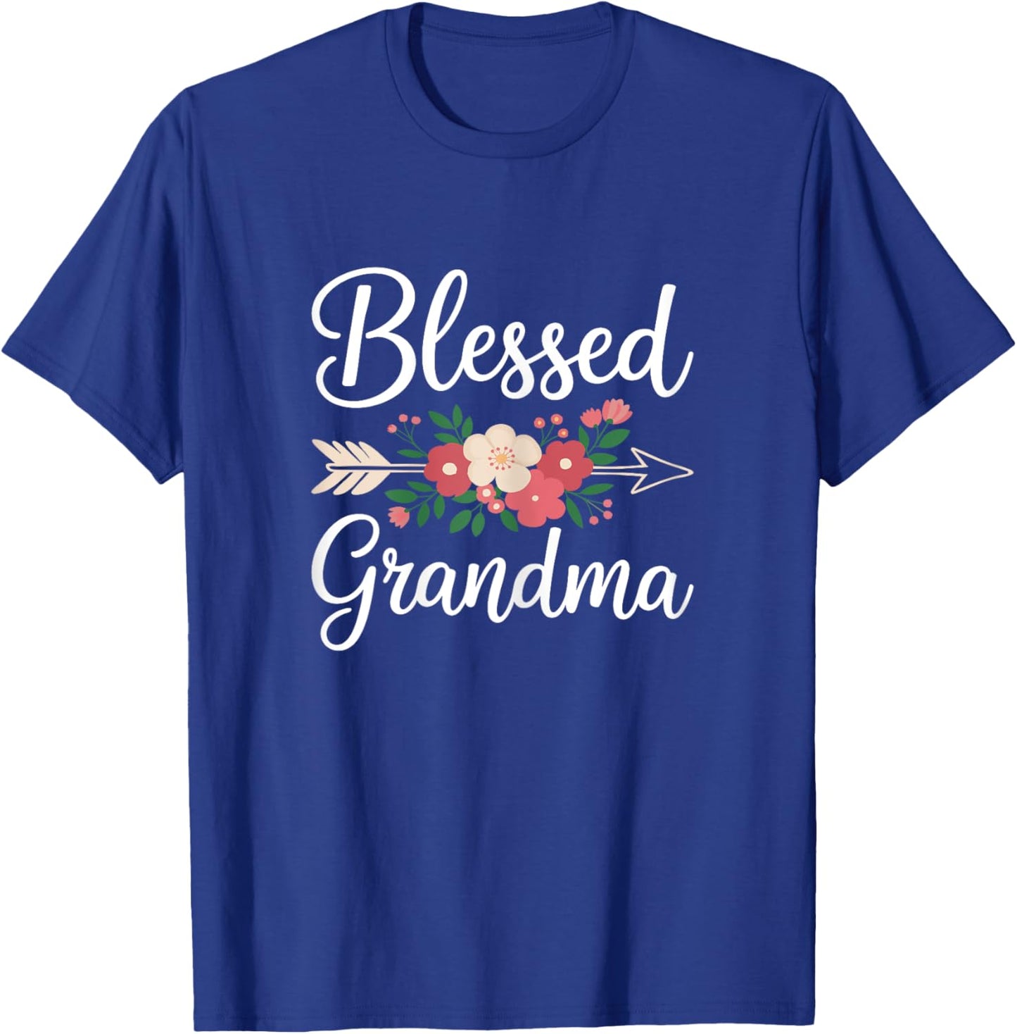 Blessed Grandma Shirt Women Happy Mothers Day T-Shirt - T-Shirt | Royal