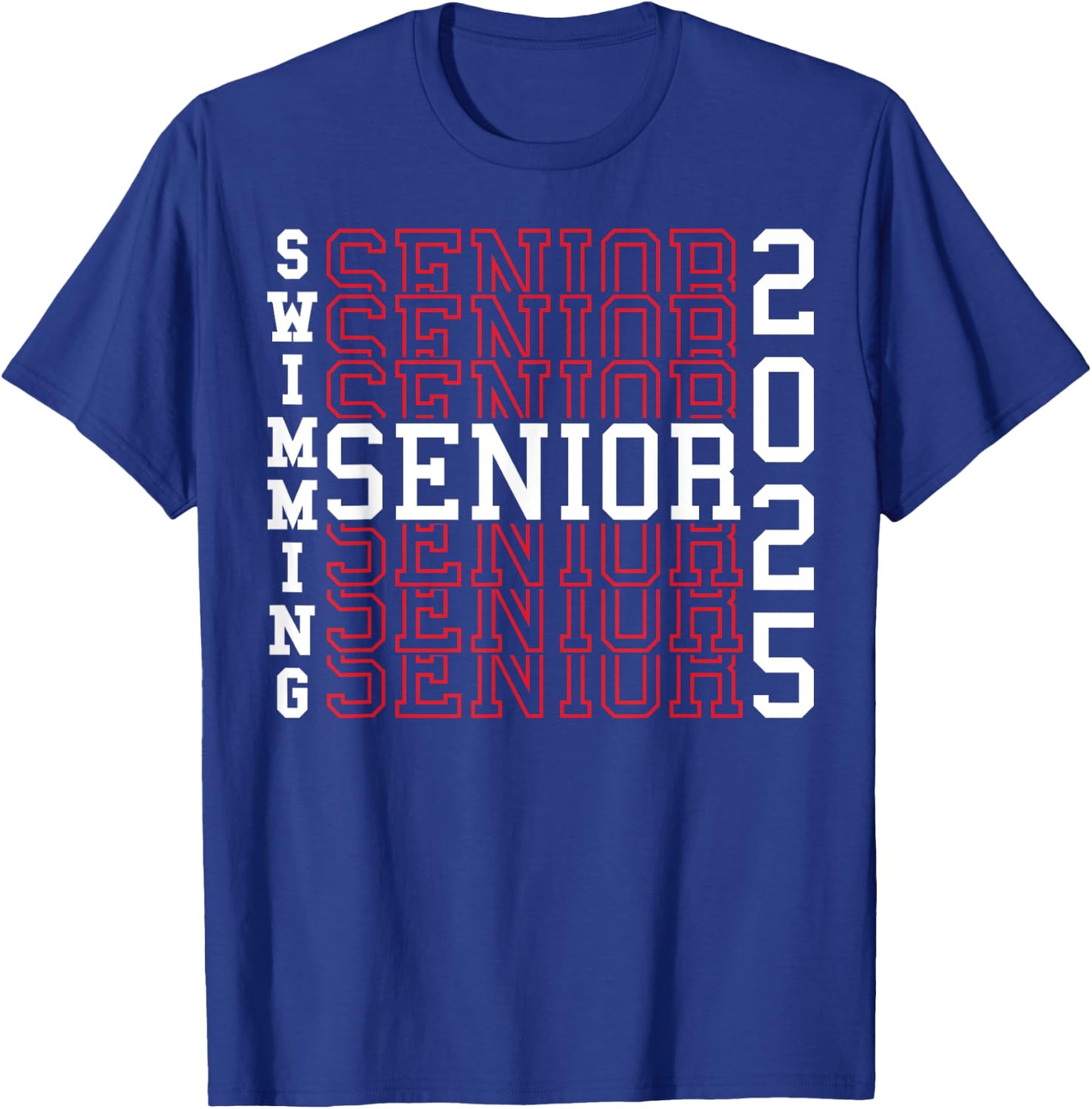 Swimming Senior Night Swimming Senior 2025 Graduation 40 T-Shirt - T-Shirt | Royal