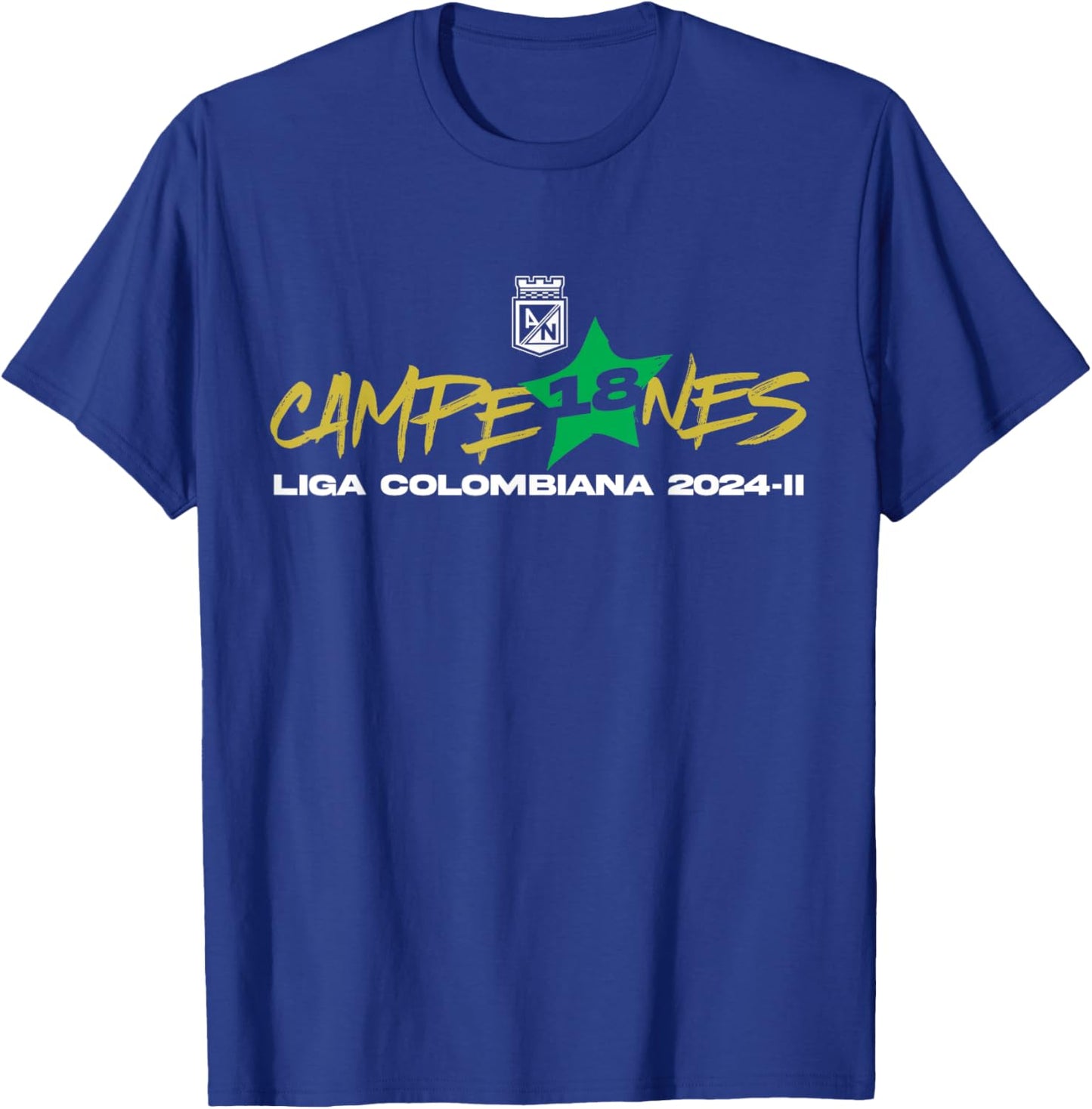 Atletico Nacional - 2024 Colombia Cup Champions T-Shirt - T-Shirt | Royal