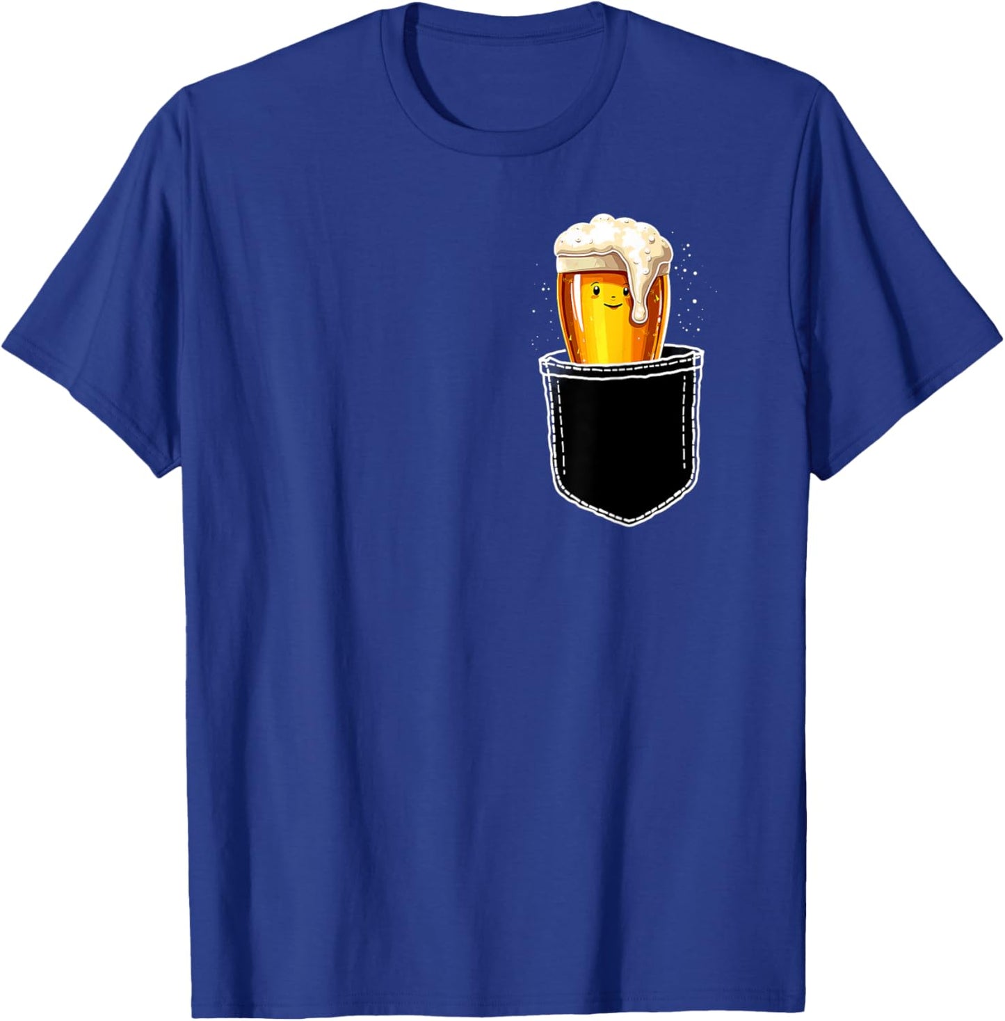 Cute Beer Mug In The Pocket Drinking T-Shirt - T-Shirt | Royal