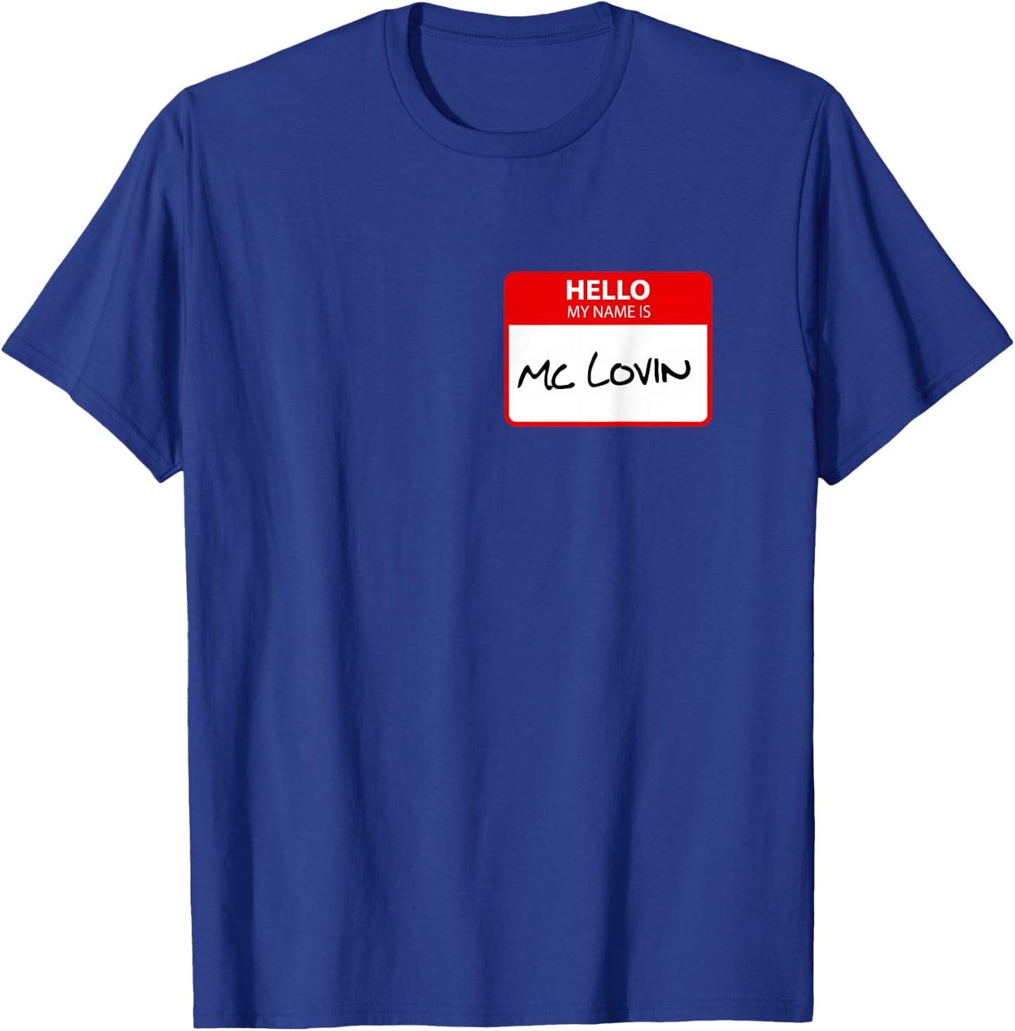 McLovin Name Tag T-Shirt - T-Shirt | Royal