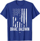 Distressed Flag Swing Drake Baldwin Prospect Baseball Fan T-Shirt - T-Shirt | Royal