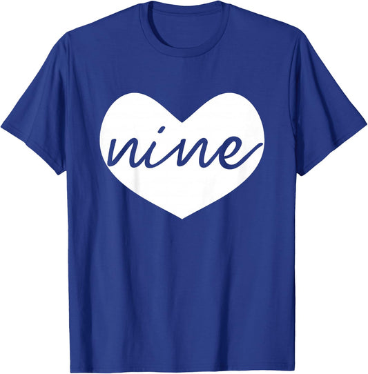 Ninth Birthday Girl Shirt, 9 Year Old Birthday Girl Outfit T-Shirt - T-Shirt | Royal