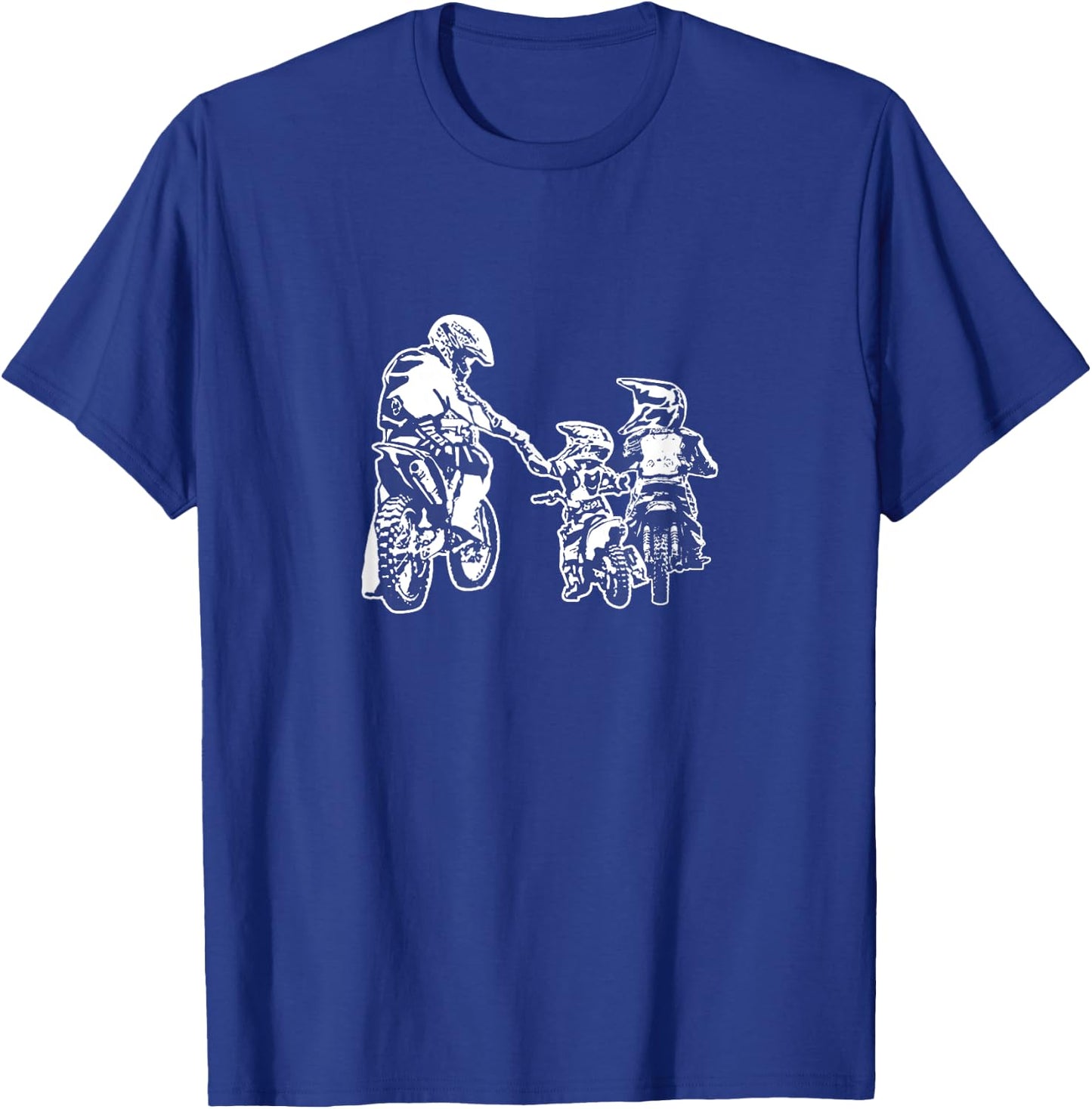 Dad And Sons Dirt Bike Racing Stunt Bike Motor Racing T-Shirt - T-Shirt | Royal
