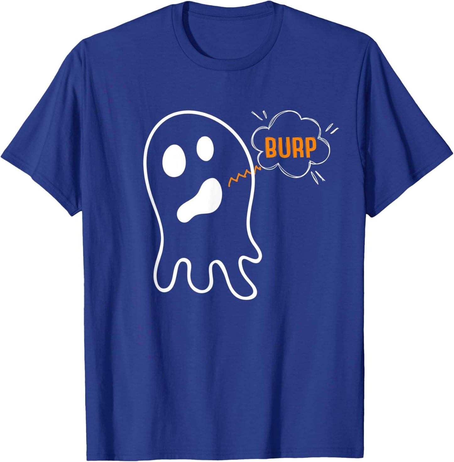 Burping Ghost Belch Burp Funny Halloween T-Shirt - T-Shirt | Royal