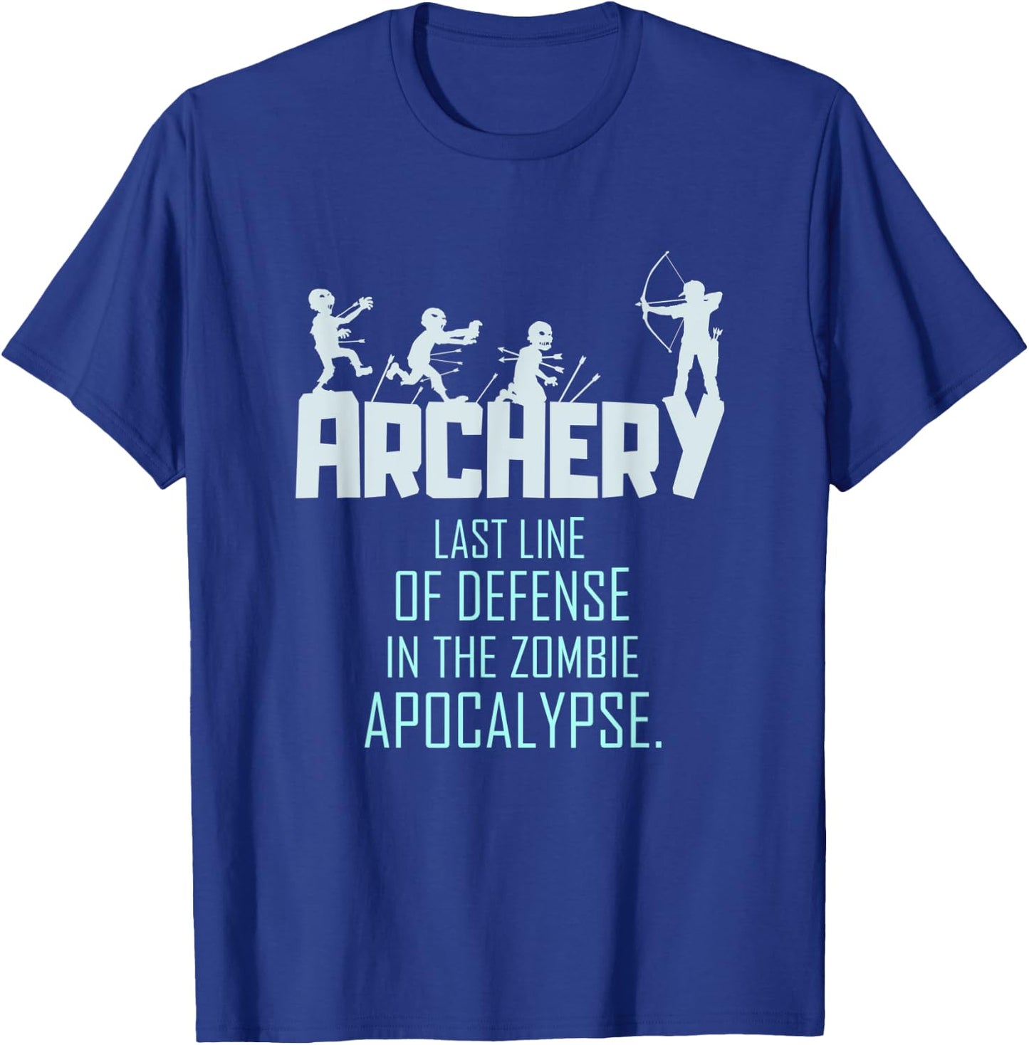 Funny Zombie Archery Gift Shirt Bow Archer T-Shirt - T-Shirt | Royal