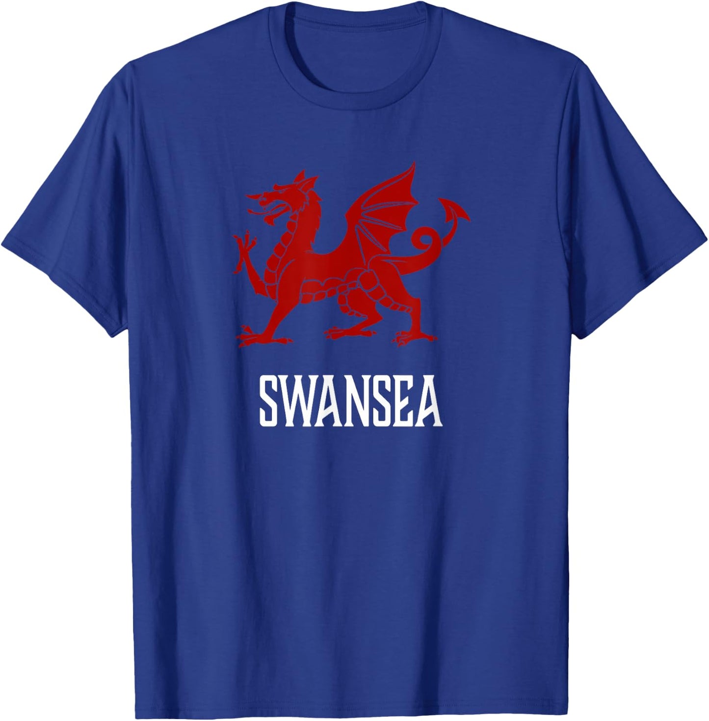 Swansea, Wales - Welsh Flag Cymru T-Shirt - T-Shirt | Royal
