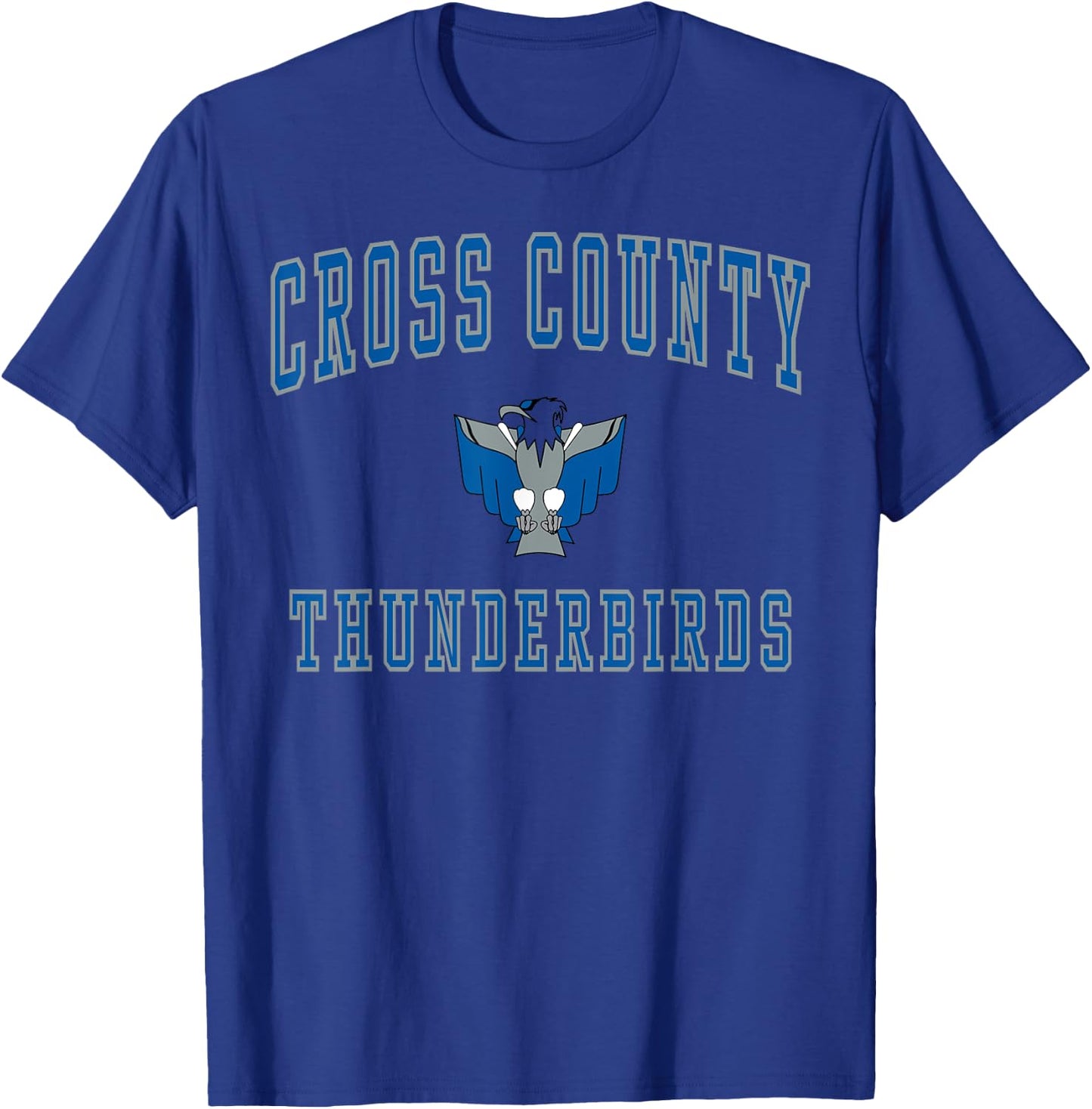 Cross County High School Thunderbirds C1 T-Shirt - T-Shirt | Royal