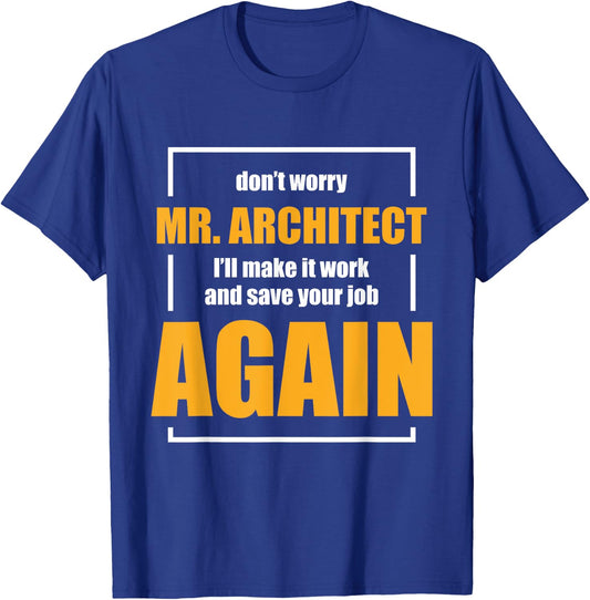 Funny Construction Worker Builder Gift Shirt T-Shirt - T-Shirt | Royal