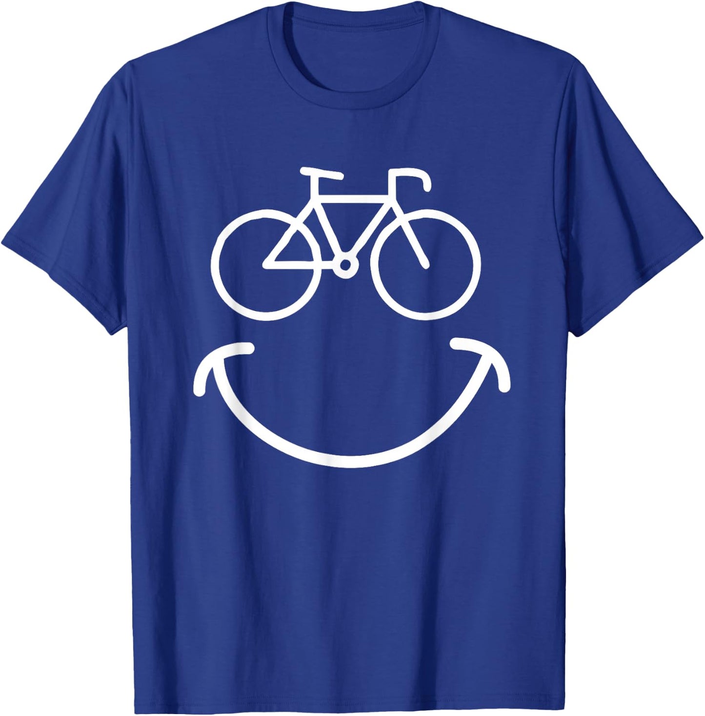 Happy Face Bike - Cycling And Cyclist T-Shirt - T-Shirt | Royal
