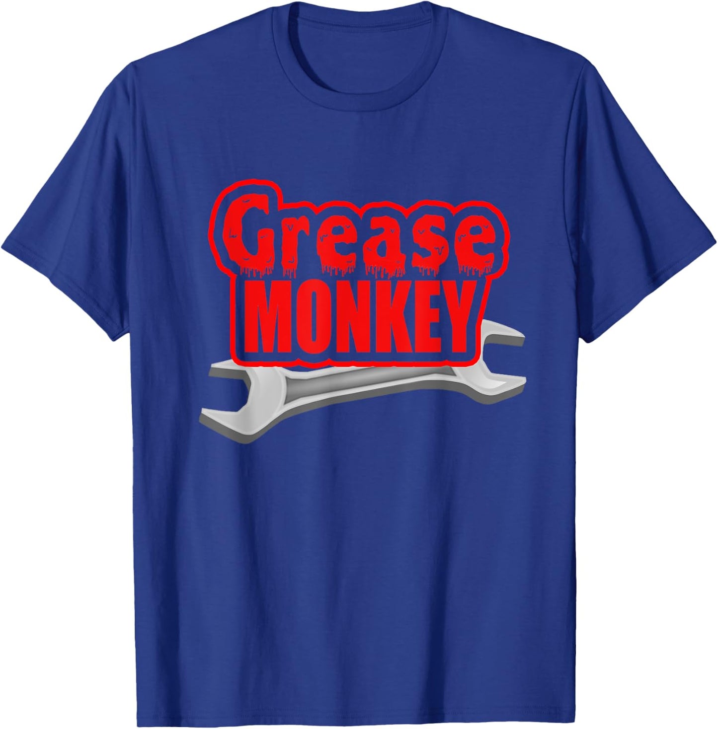 Grease Monkey Wrench Auto Mechanics T Shirt T-Shirt - T-Shirt | Royal