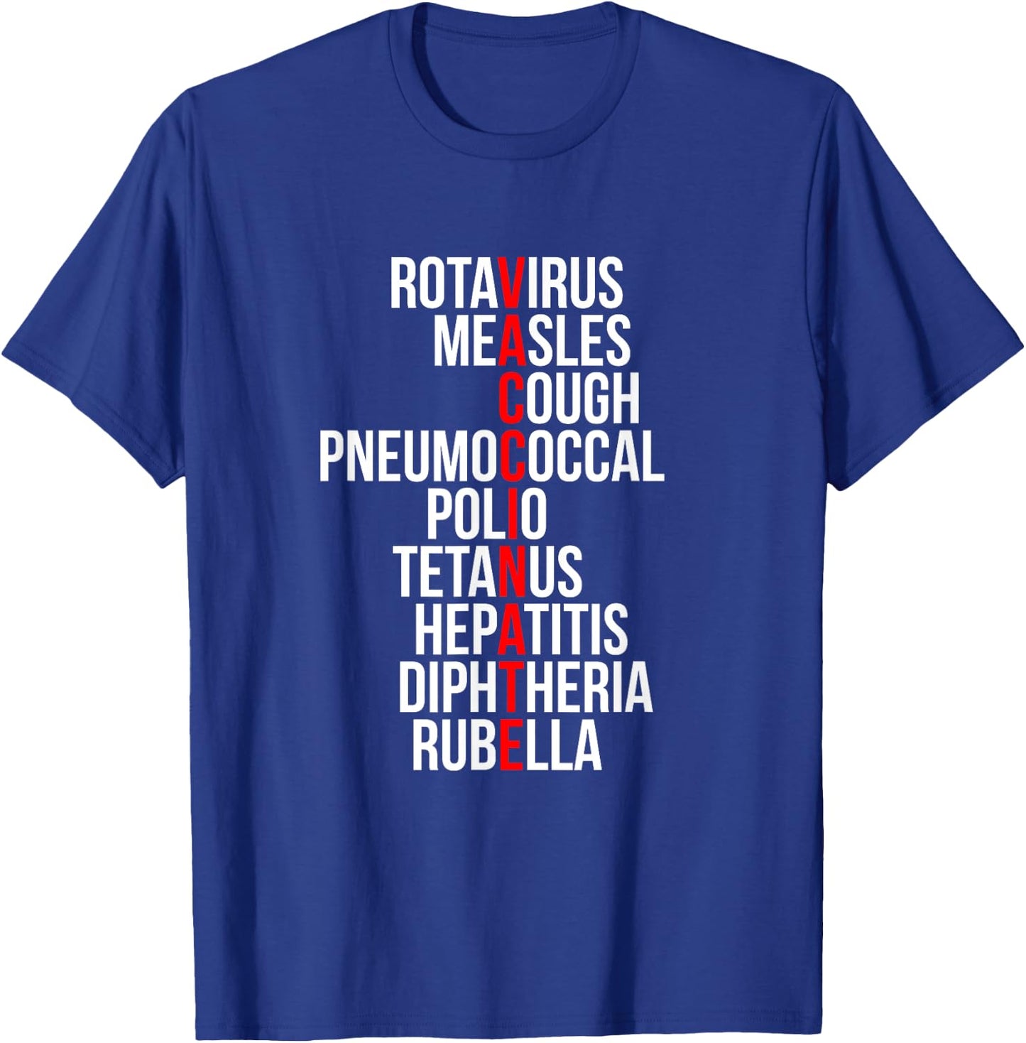 Pro Vaccines Preventable Diseases Immunization Awareness T-Shirt - T-Shirt | Royal