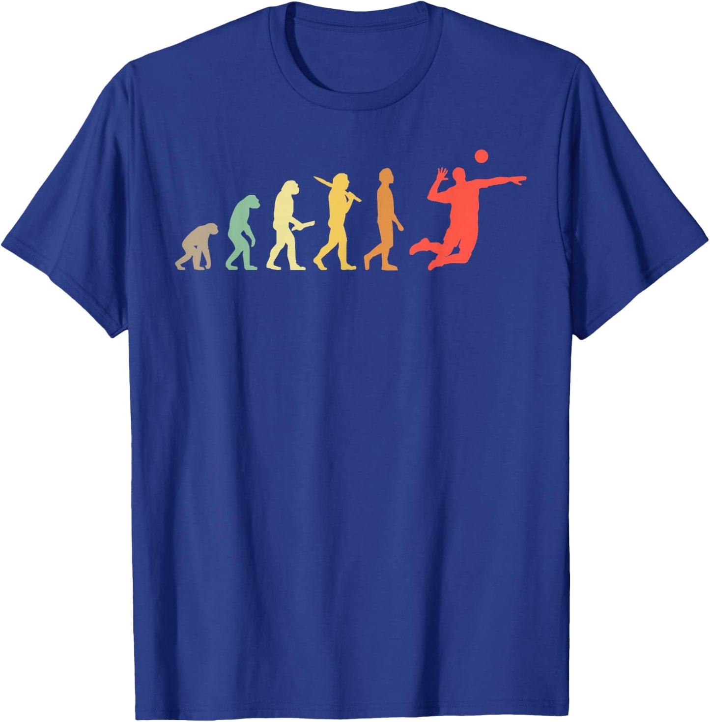 Retro Volleyball Evolution Gift Volleyball Players T-Shirt - T-Shirt | Royal