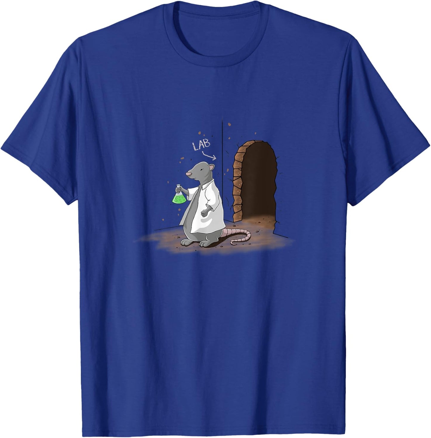 Lab Rat Science Novelty Graphic T-Shirt - T-Shirt | Royal