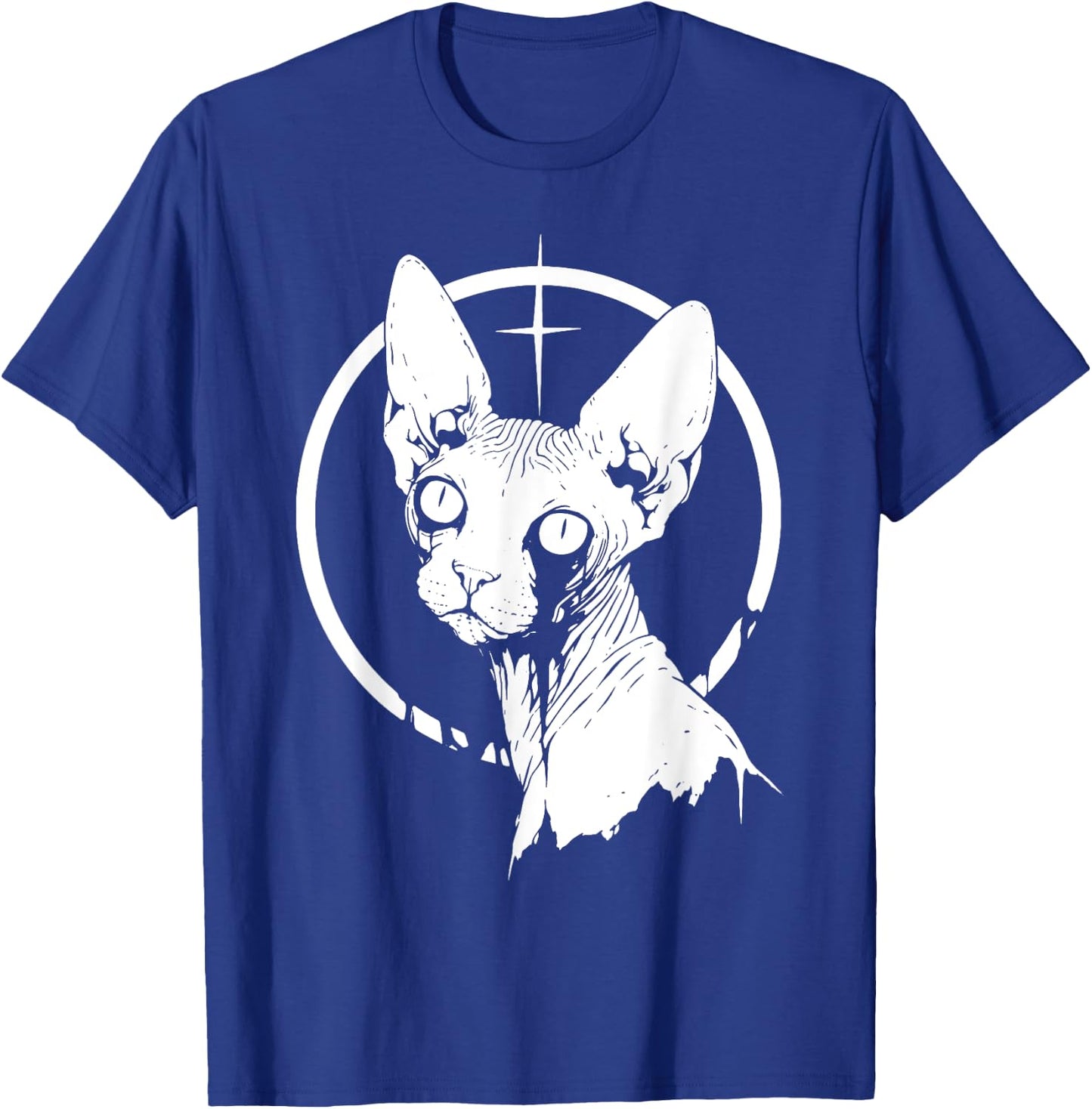 Black Metal Sphynx Cat | Goth Occult Grunge Horror Weirdcore Women T-Shirt - T-Shirt | Royal