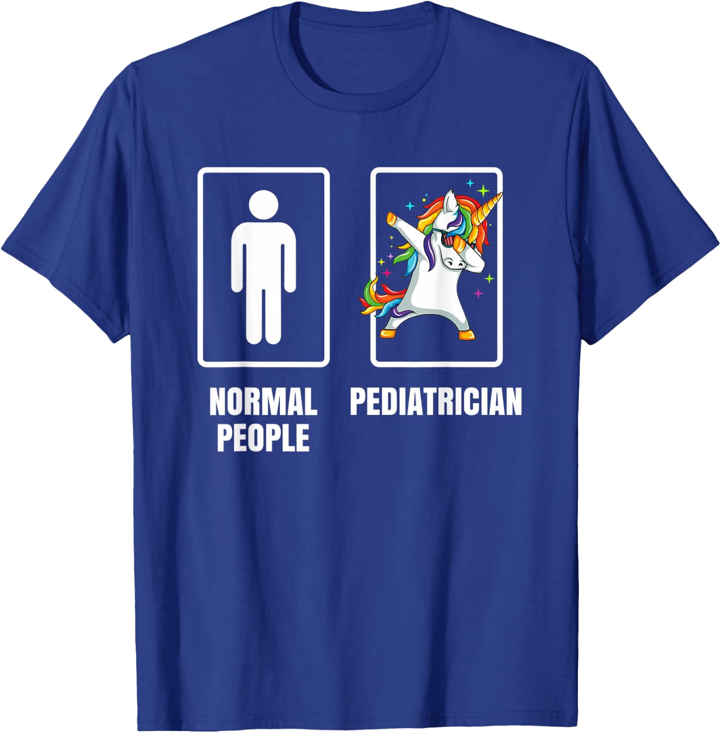 Dabbing Unicorn Pediatrician Child Specialist Doctor Gift T-Shirt - T-Shirt | Royal