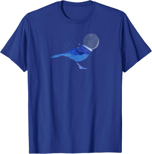 Stellar Jay Space Bird Funny Clever Bird Watcher T-Shirt - T-Shirt | Royal