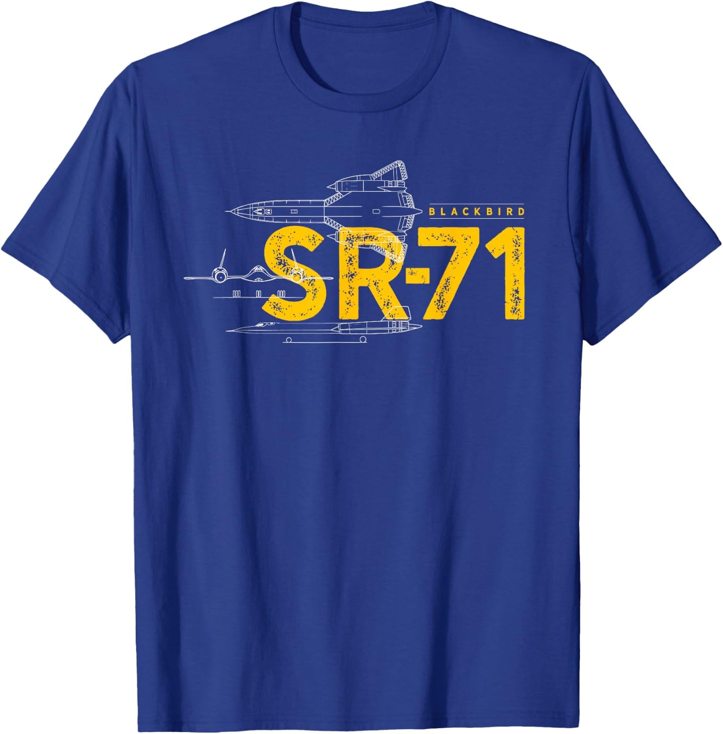 SR-71 Blackbird Air Force Military Jet T-Shirt - T-Shirt | Royal