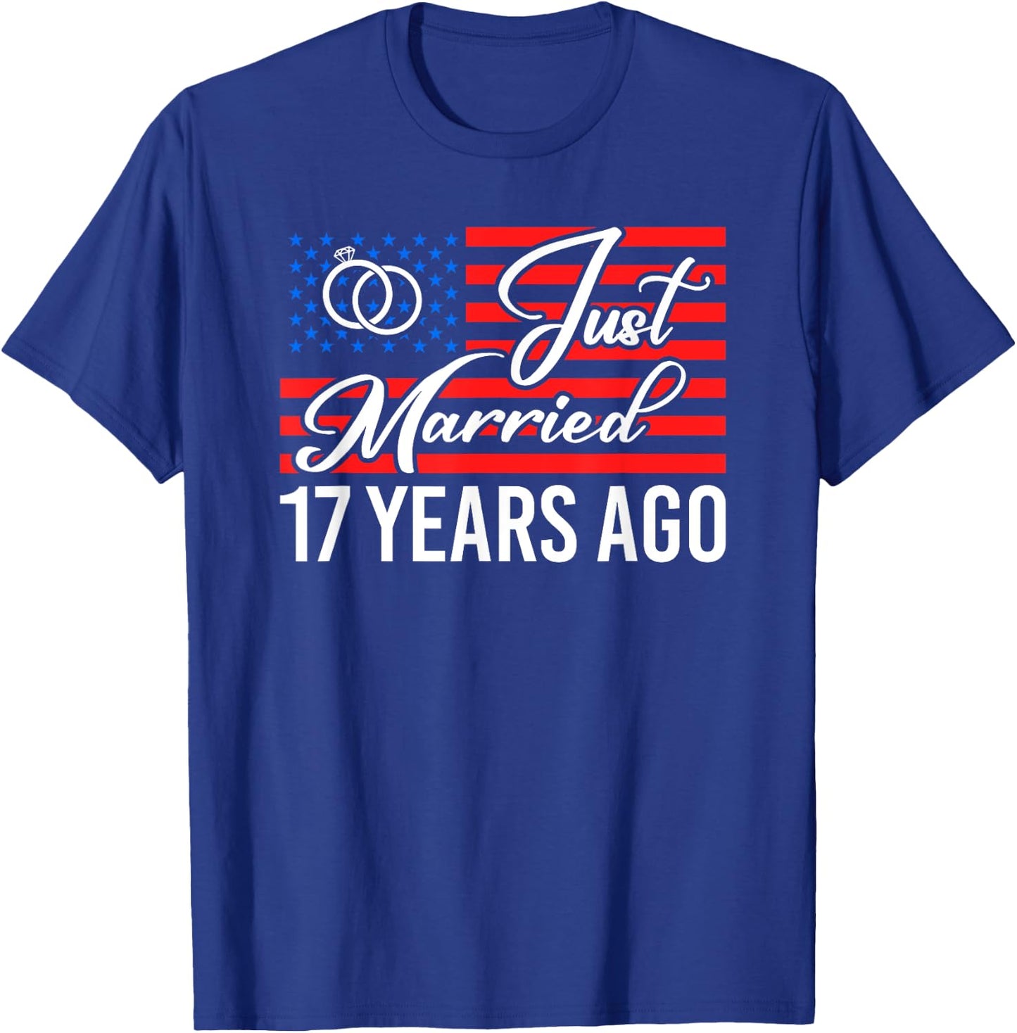 Just Married 17 Years Ago 17th Husband Wife Anniversary T-Shirt - T-Shirt | Royal