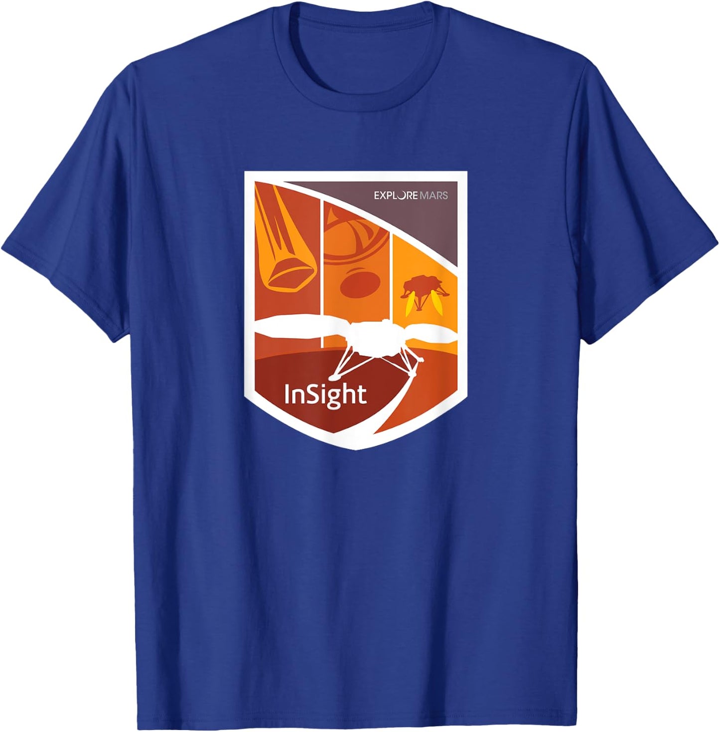 JPL Insight Mission Badge - NASA Space T-Shirt - T-Shirt | Royal