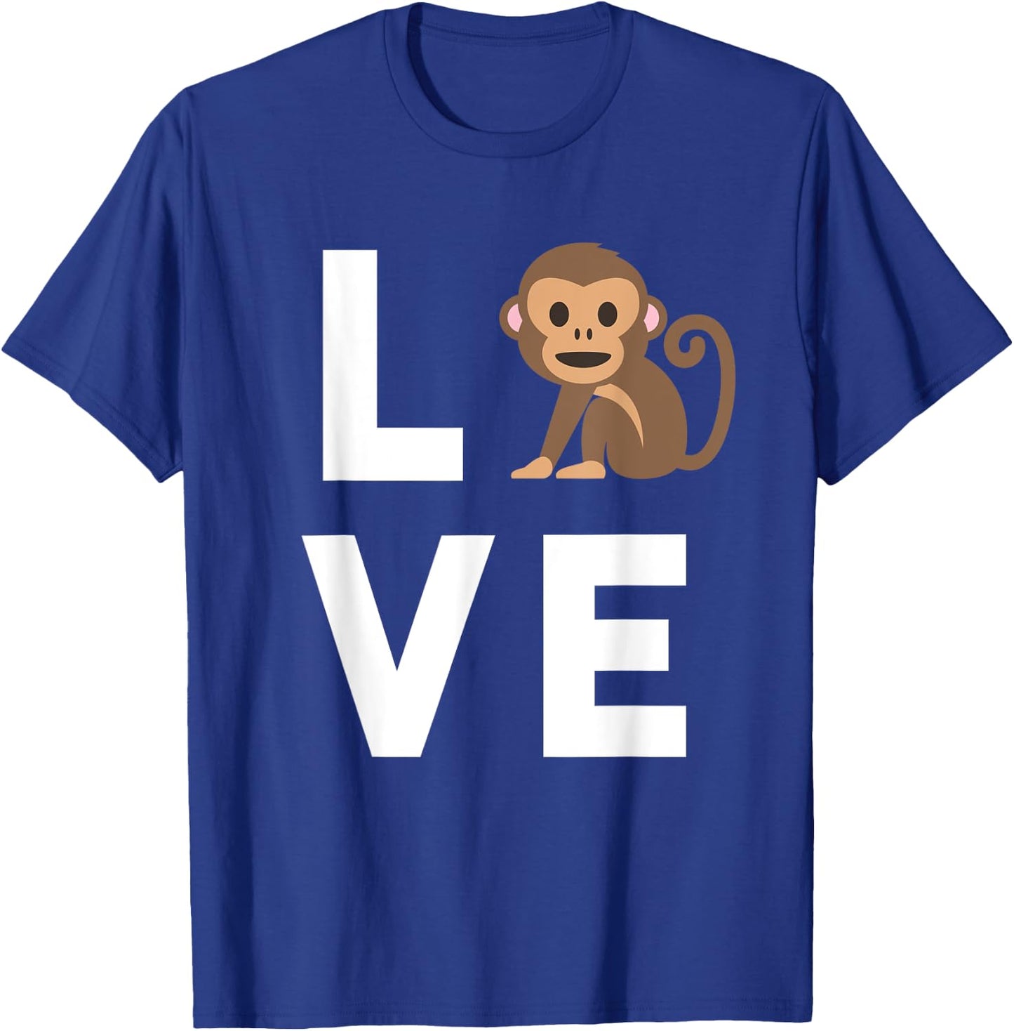 I Love Monkeys Funny Monkey Lover Kids Cute Monkey T-Shirt - T-Shirt | Royal
