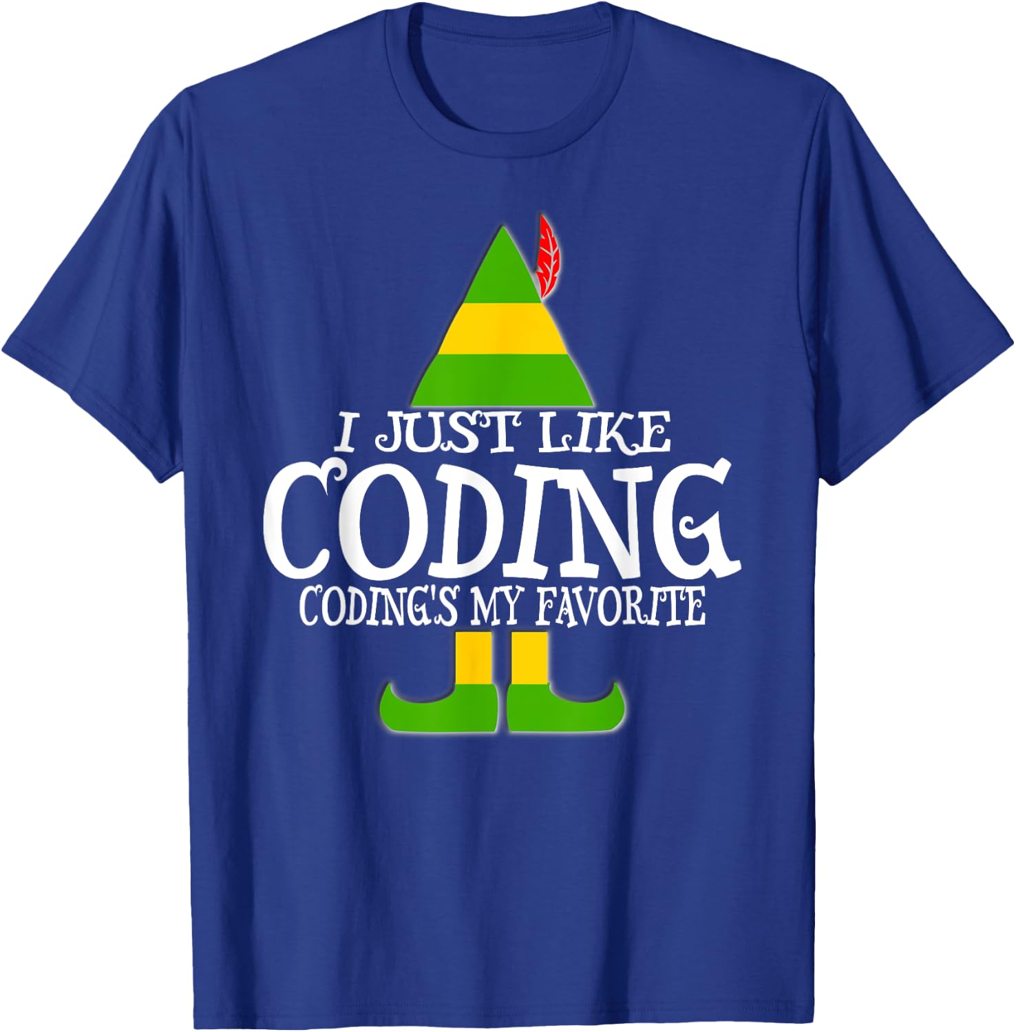 CODING ELF Christmas Computer Medical Coder Program T-Shirt - T-Shirt | Royal