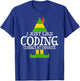 CODING ELF Christmas Computer Medical Coder Program T-Shirt - T-Shirt | Royal