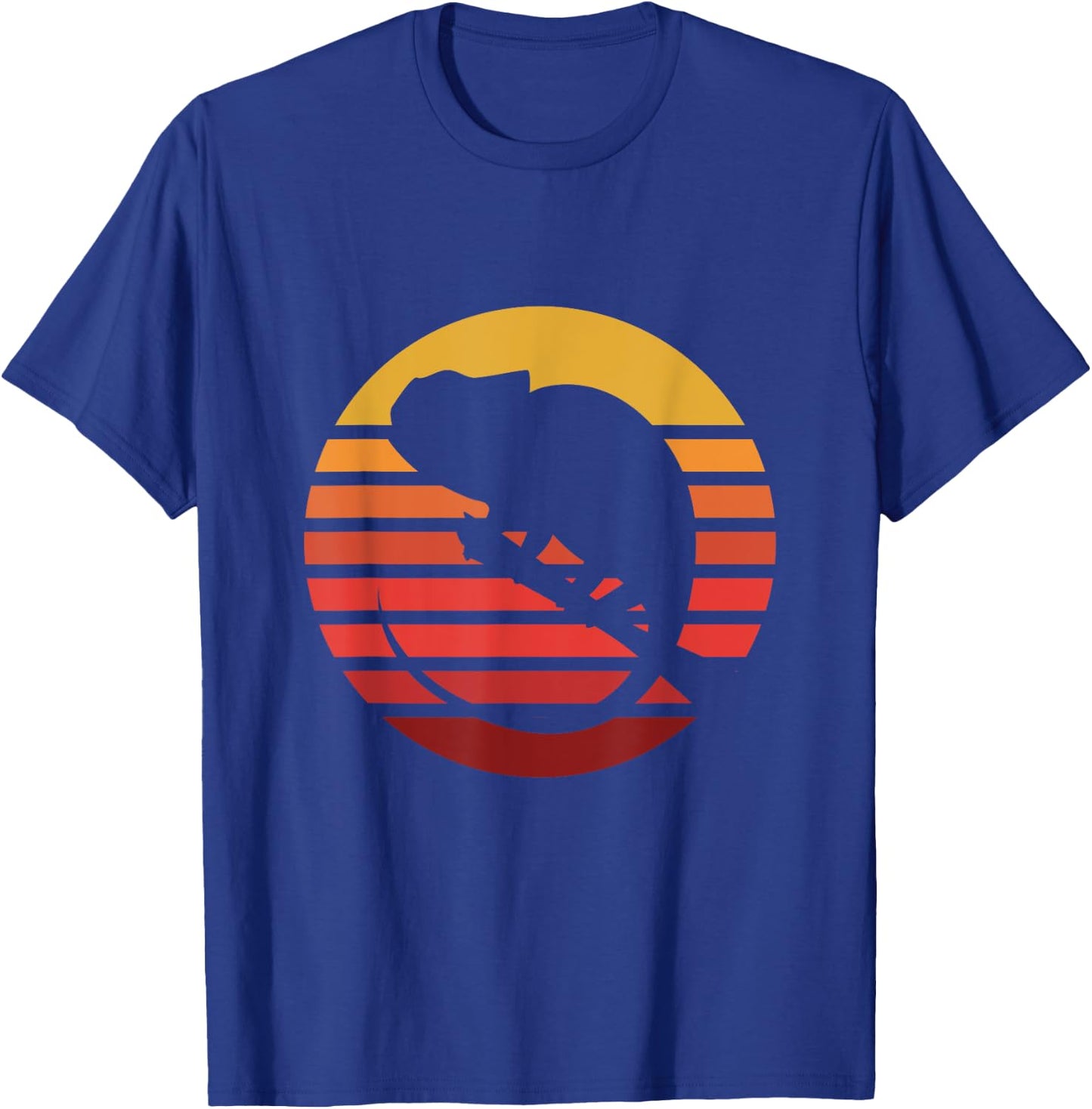 Vintage Chameleon Retro Eighties Old World Lizard Shirt Gift T-Shirt - T-Shirt | Royal