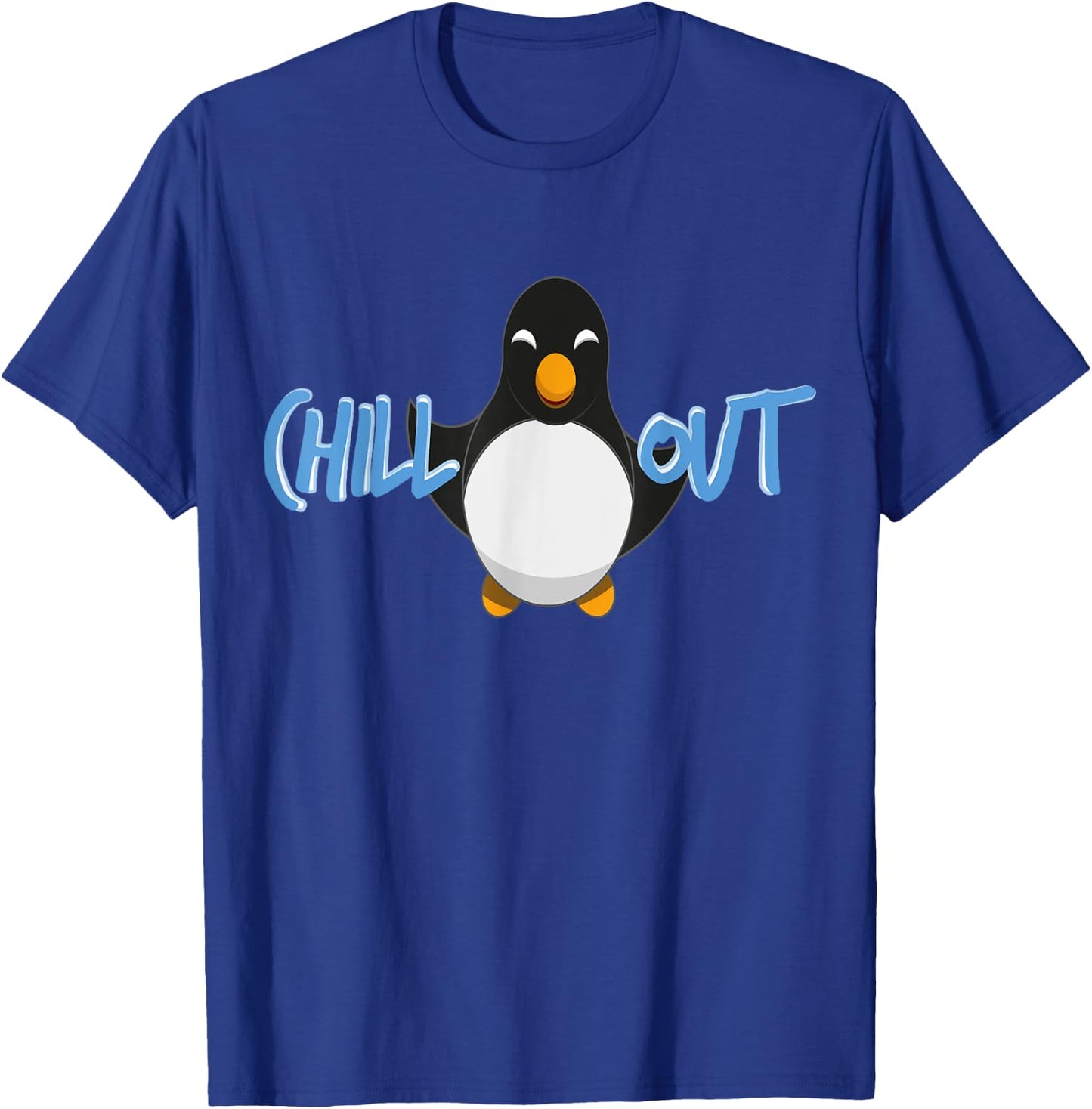 Chill Out Penguin Funny T-Shirt - T-Shirt | Royal