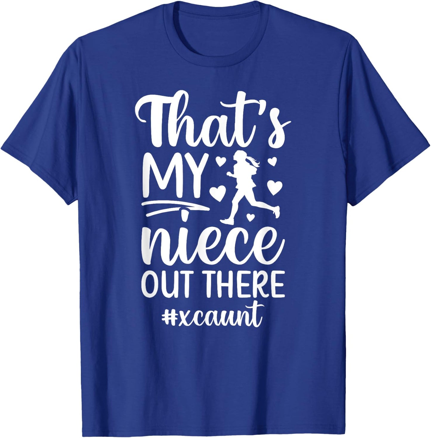 XC Aunt Proud Cross Country Aunt Cross Country Runner Auntie T-Shirt - T-Shirt | Royal