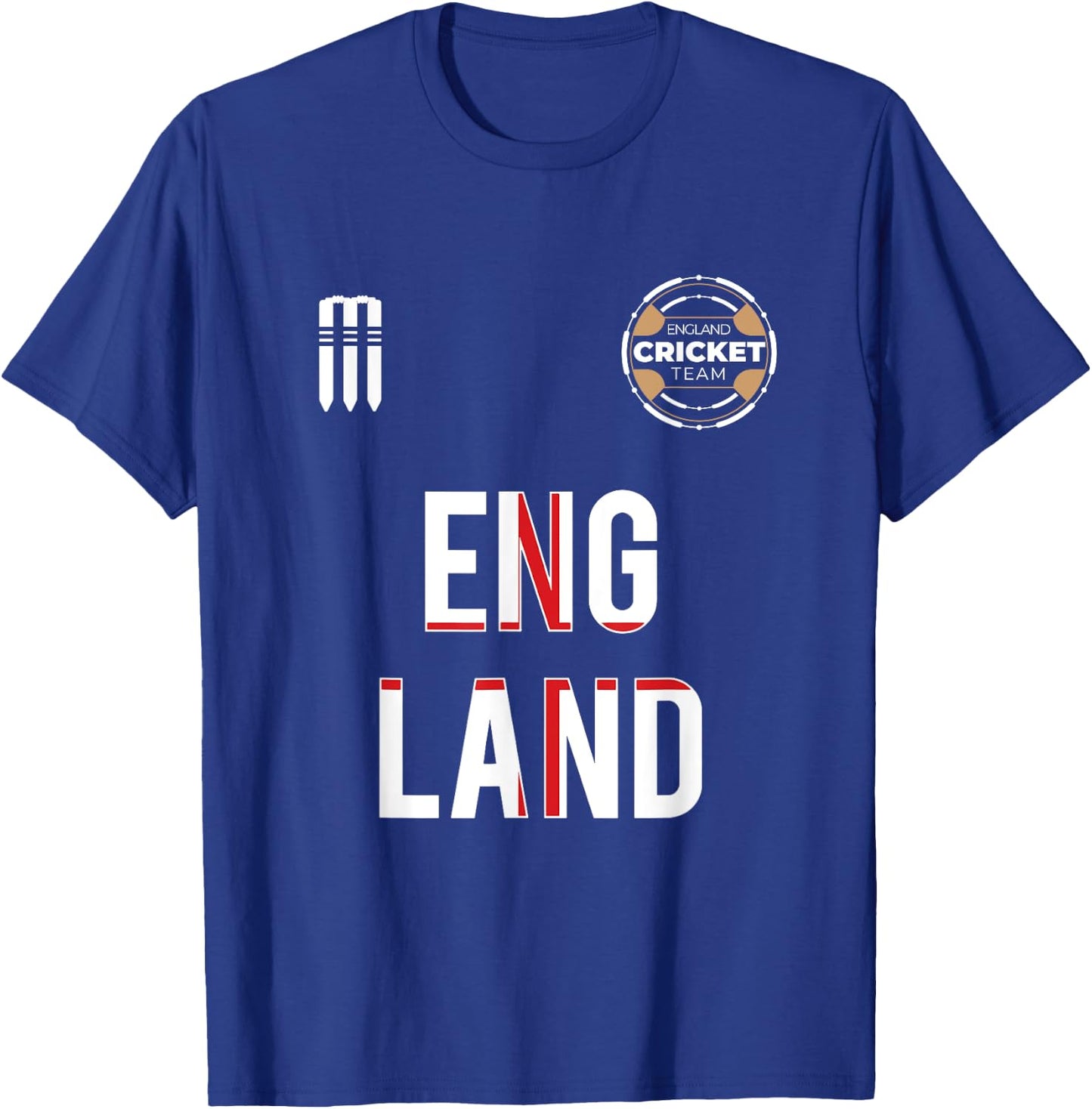England Cricket Jersey : Gift National Fans English Cricket T-Shirt - T-Shirt | Royal